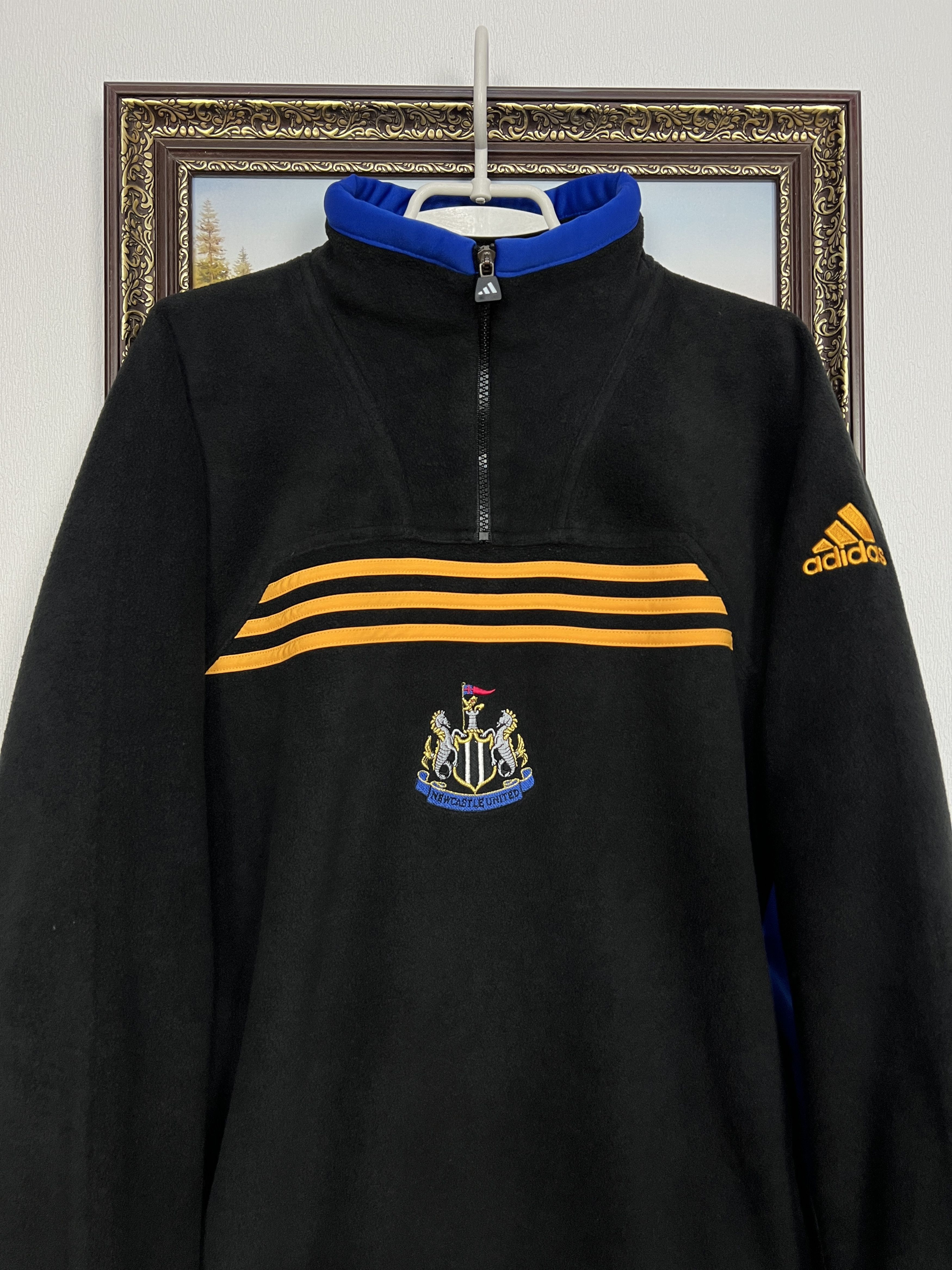 Adidas Vintage Newcastle United Football Fleece Jacket Track Top Size US M / EU 48-50 / 2 - 2 Thumbnail