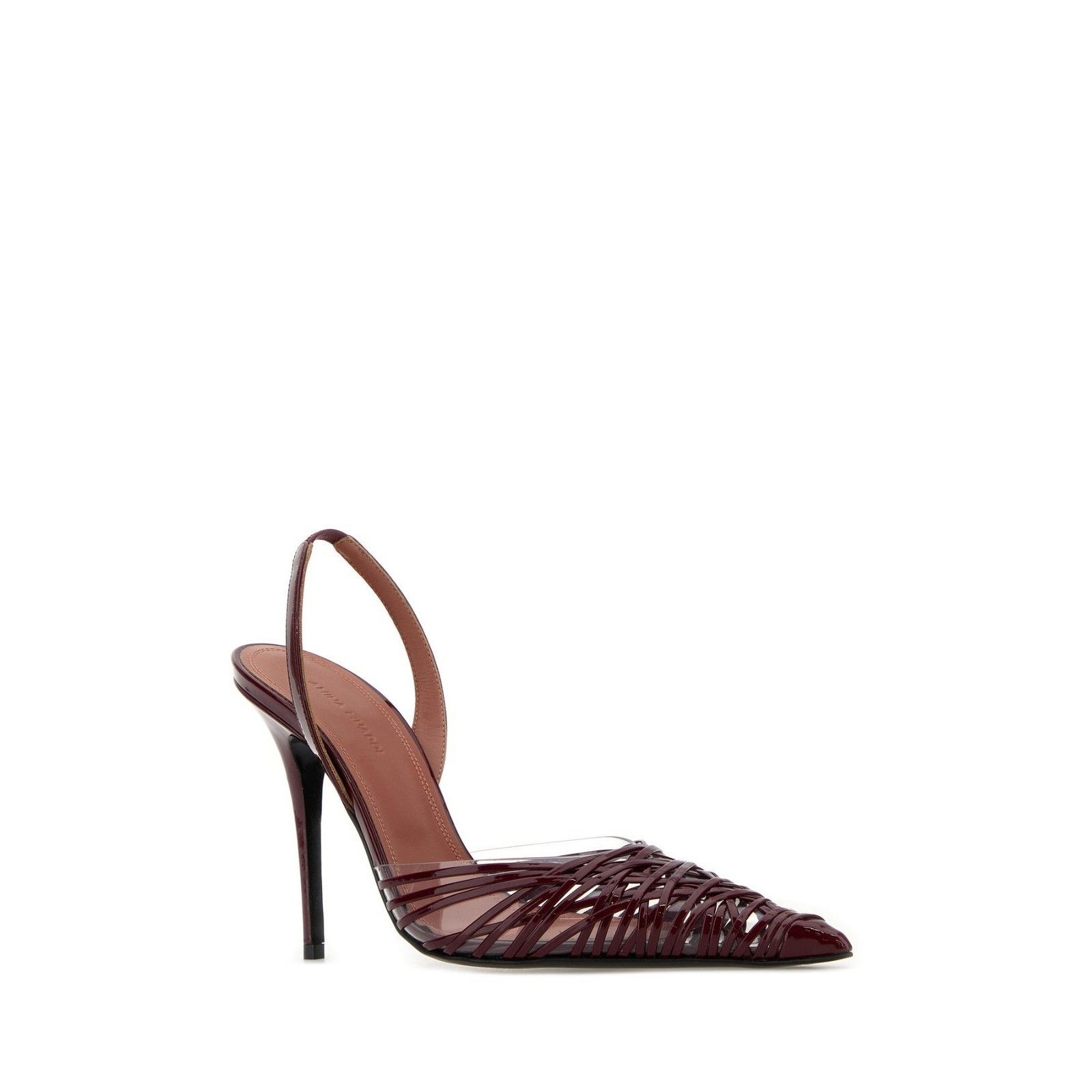 AMINA MUADDI Lori 90 Red Slingback Pumps New & Authentic (Wo