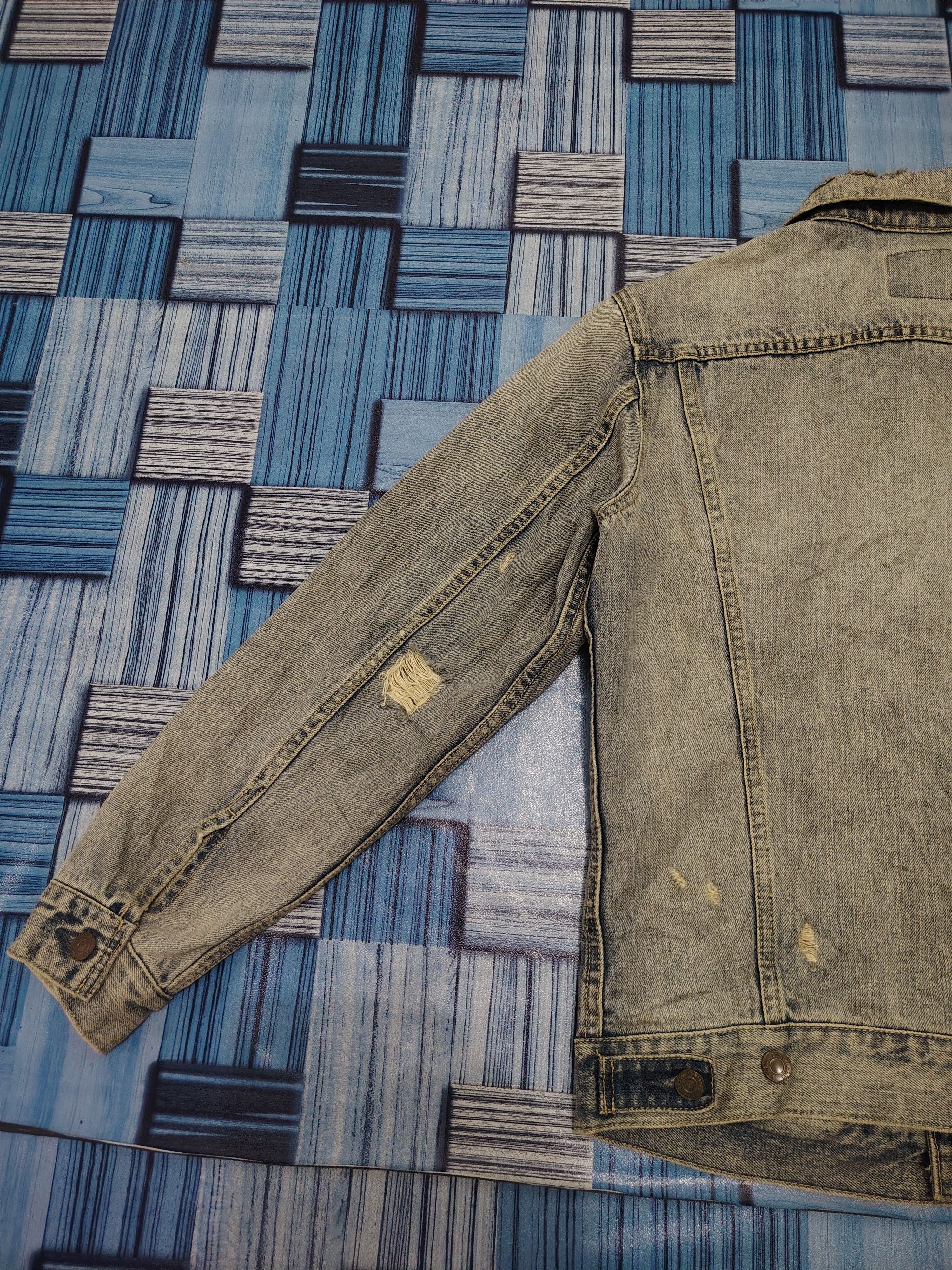 Japanese Brand 💥Insane💥 Ungrid 211407180904 Distressed denim Jacket Size M / US 6-8 / IT 42-44 - 21 Thumbnail