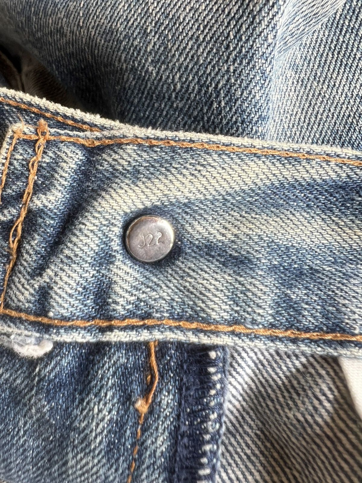 Levi's 90s Levi’s 502 XX Big E Aging Distress Denim Selvedge Jeans Size US 29 - 23 Thumbnail