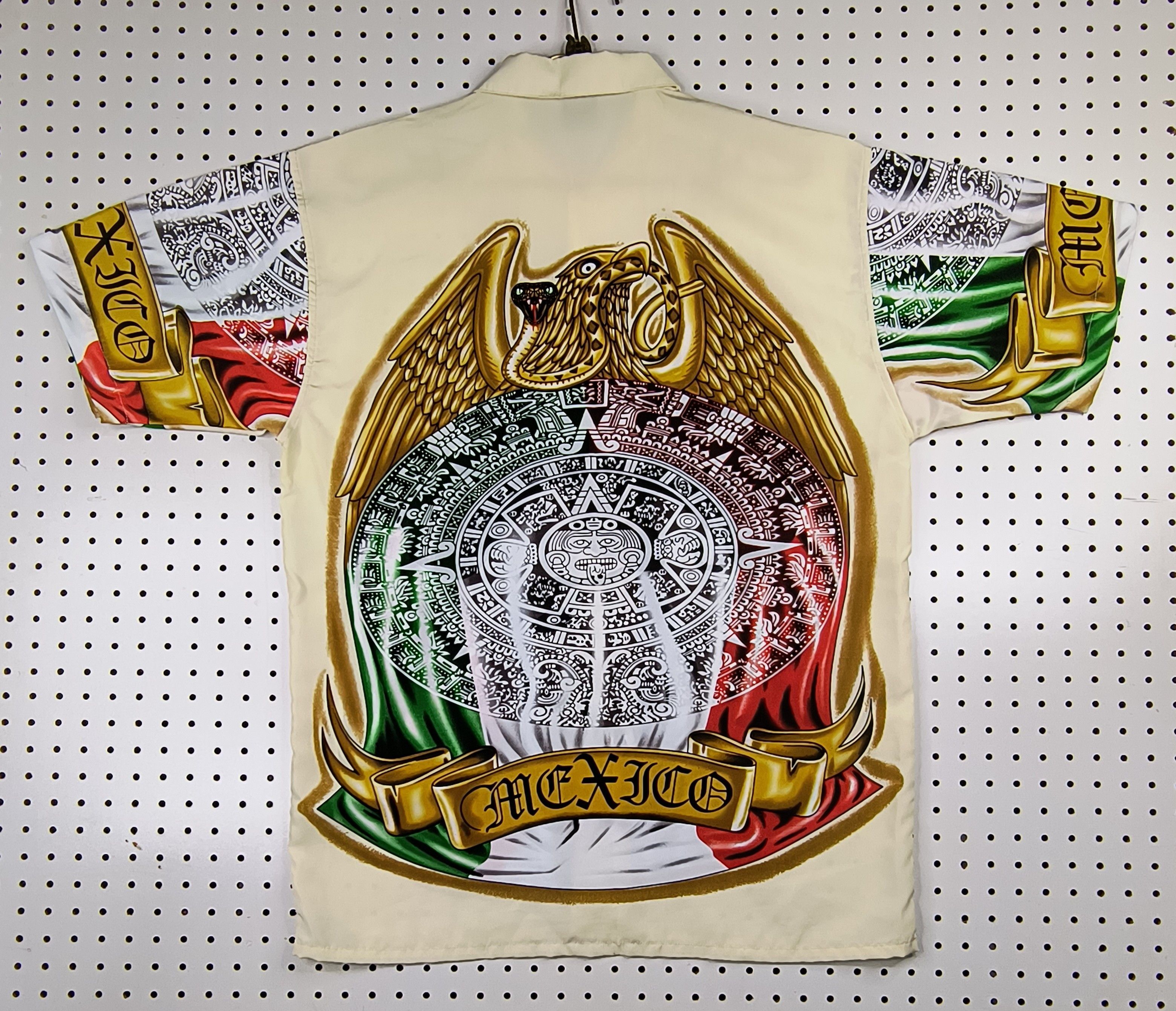 Mexican Threads Vintage Mexico aztec calendar chicano button up shirt Size US L / EU 52-54 / 3 - 2 Thumbnail