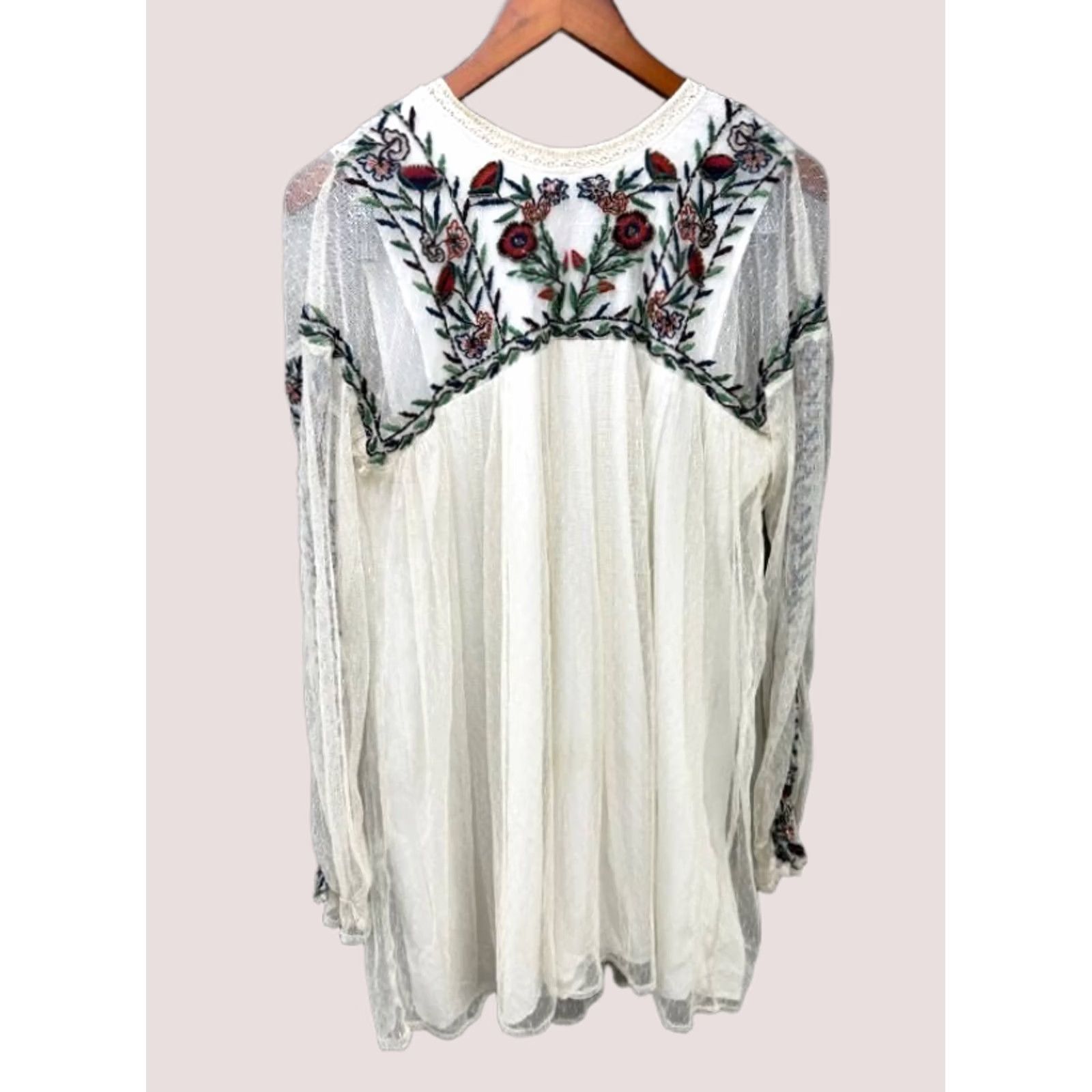 zara trafaluc fall winter collection dress Zara White Embroidered L Floral Ivory Corset Bodice Beaded Contrasting color ric collection-formaldresses Size:Medium 58-59cm