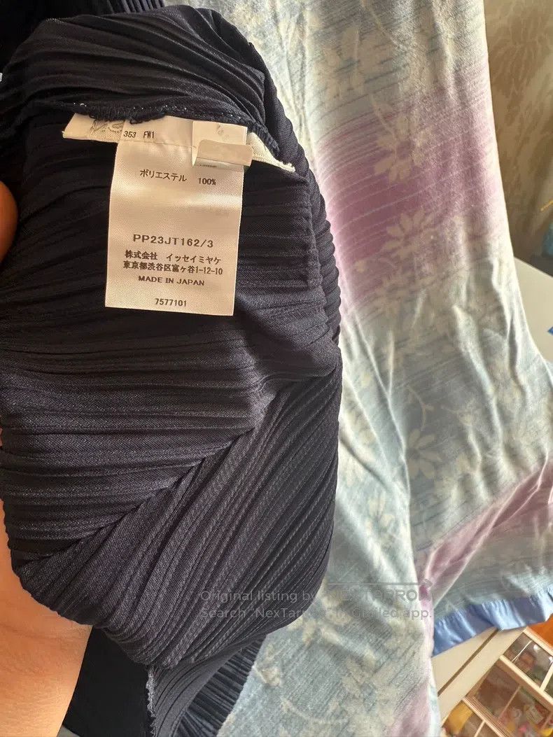 Issey Miyake Issey Miyake Dark Blue Long Sleeve Top Size L / US 10 / IT 46 - 4 Thumbnail