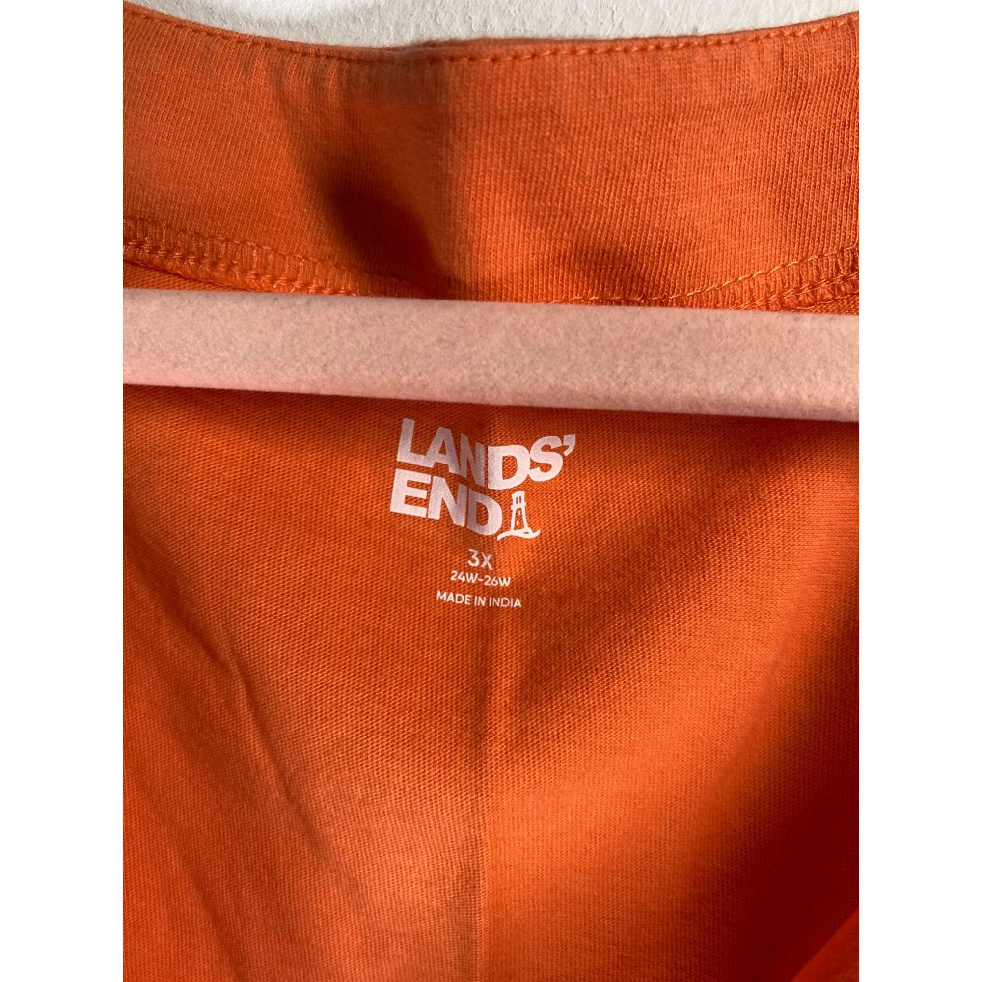 Lands' End Lands End Sleeveless Orange Embroidered Cotton Tunic Dress W Size 3XL / US 20-22 - 3 Thumbnail