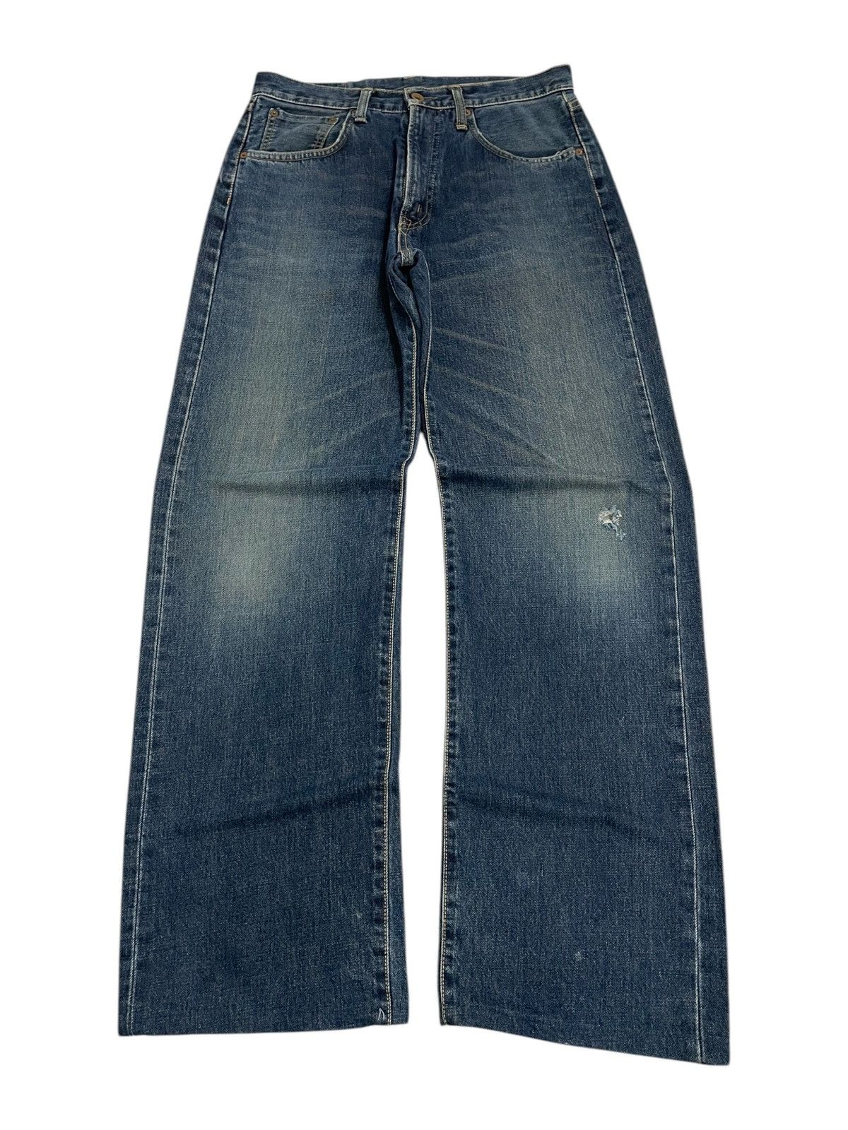 Edwin Edwin 505 Vintage Selvedge Indigo Loose Denim Pants Size US 30 / EU 46 - 2 Thumbnail