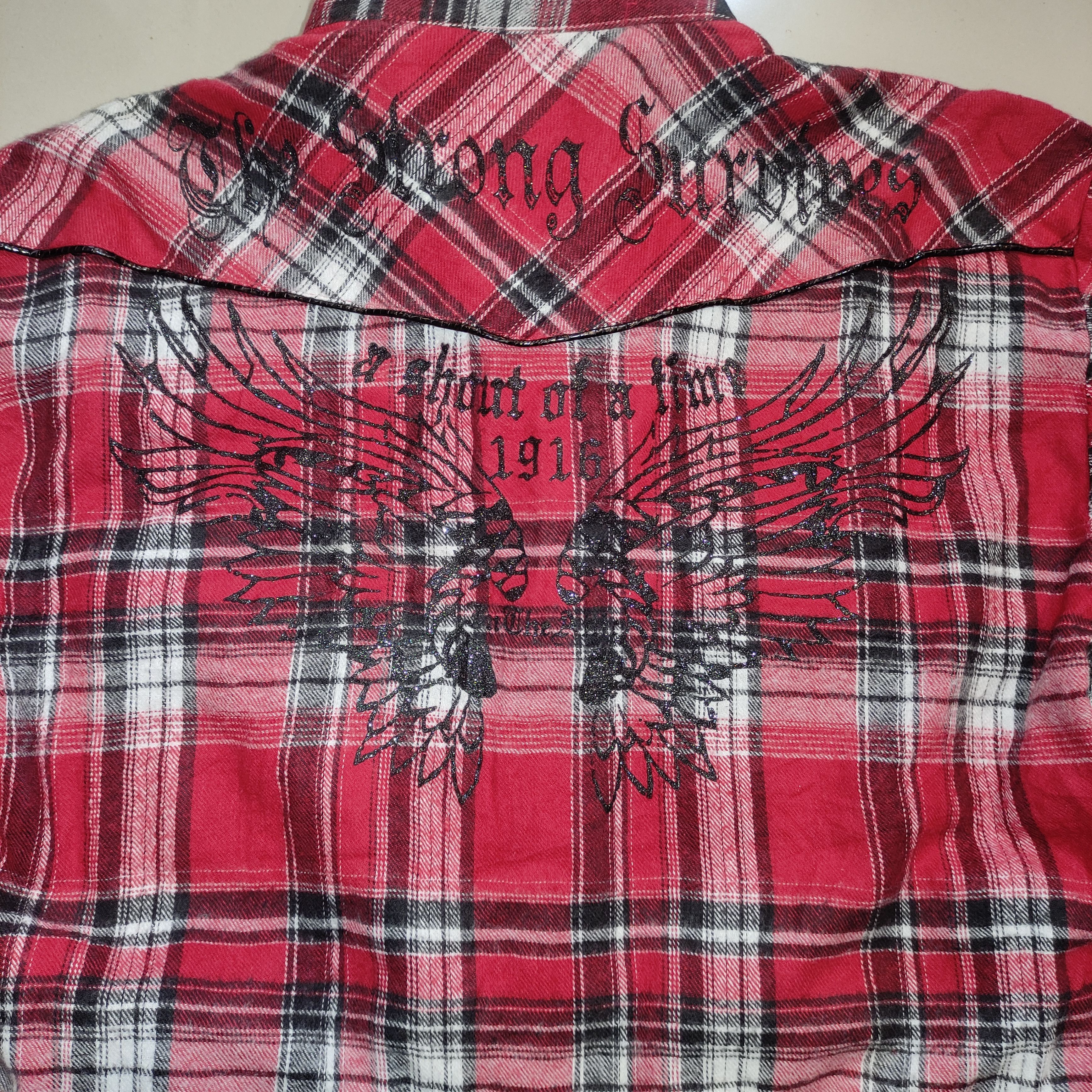 In The Attic In The Attic Vkei Plaid Shirt 2000s Snakeskin Size US L / EU 52-54 / 3 - 5 Thumbnail