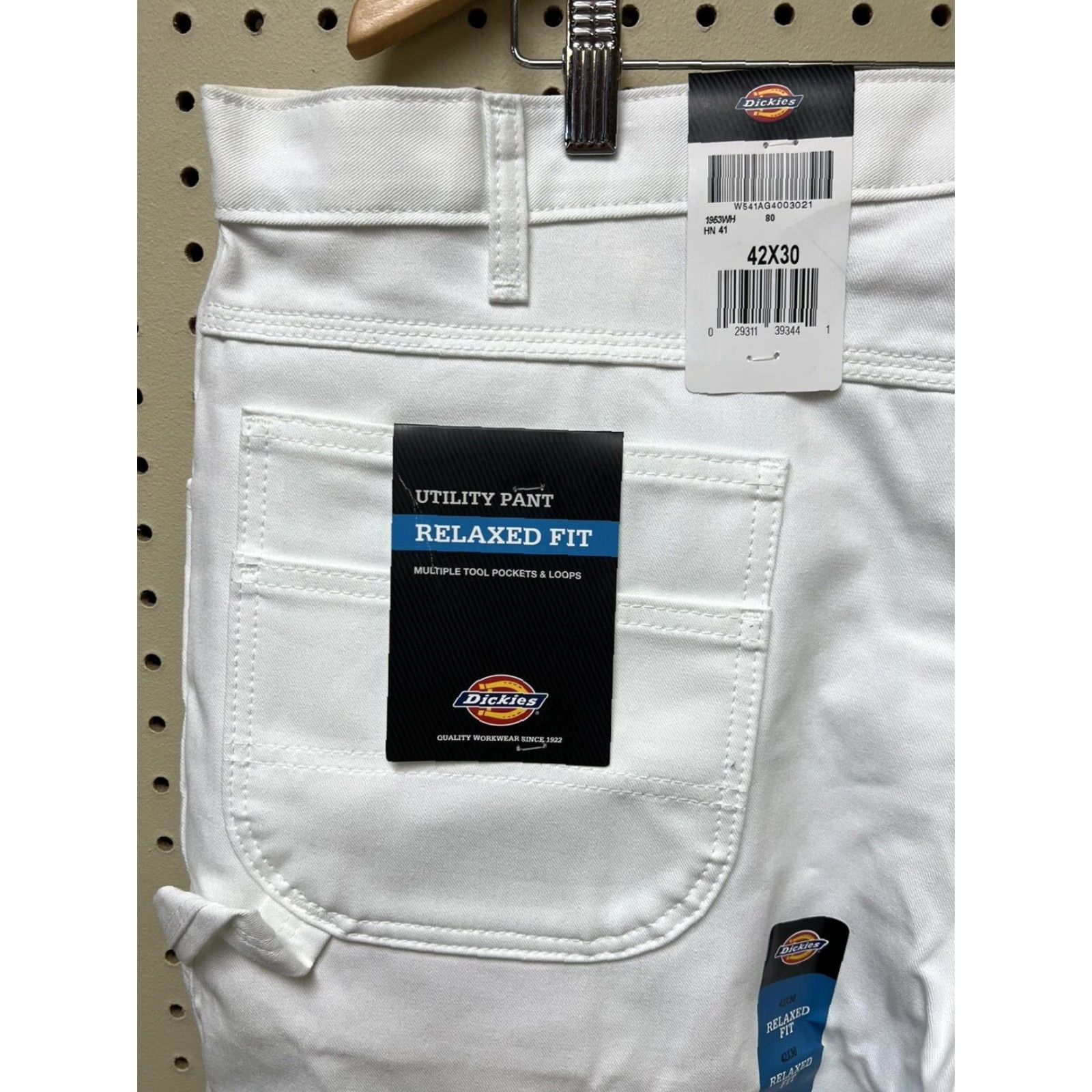 Dickies Dickies Pants Mens 42x30 White Utility Painter Relaxed Fit Size US 42 / EU 58 - 3 Thumbnail