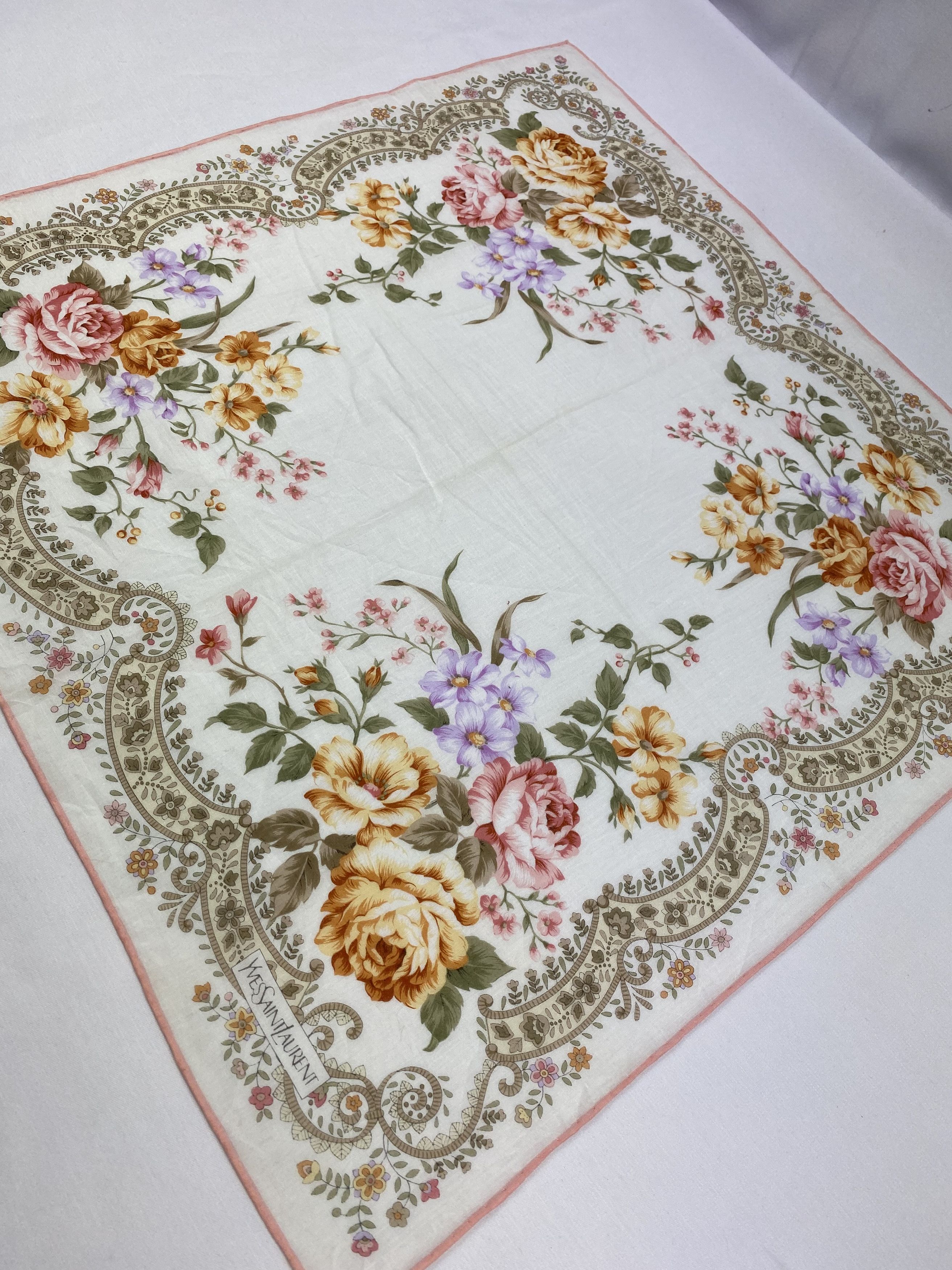 Yves Saint Laurent Yves Saint Laurent Handkerchief / Bandana / Neckerchief Size ONE SIZE - 4 Thumbnail