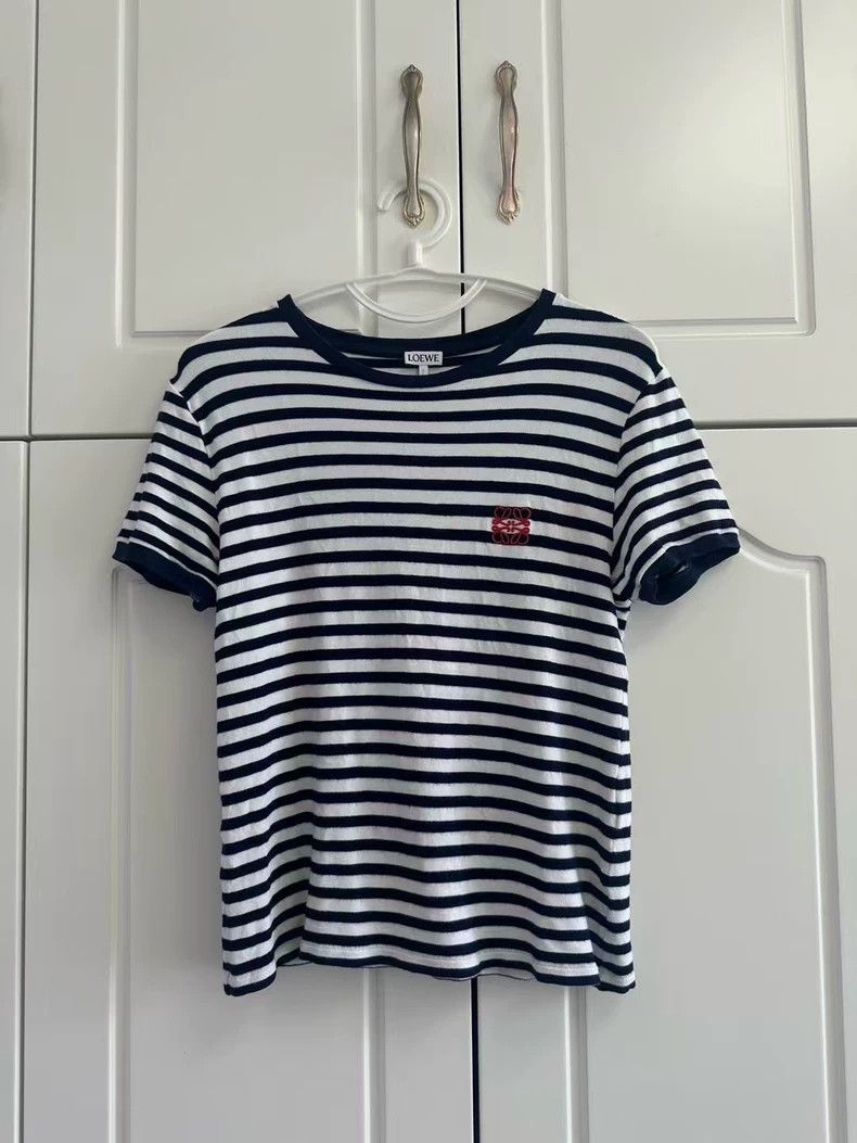 Loewe LOEWE Striped embroidered logo short sleeves Size M / US 6-8 / IT 42-44 - 1 Thumbnail