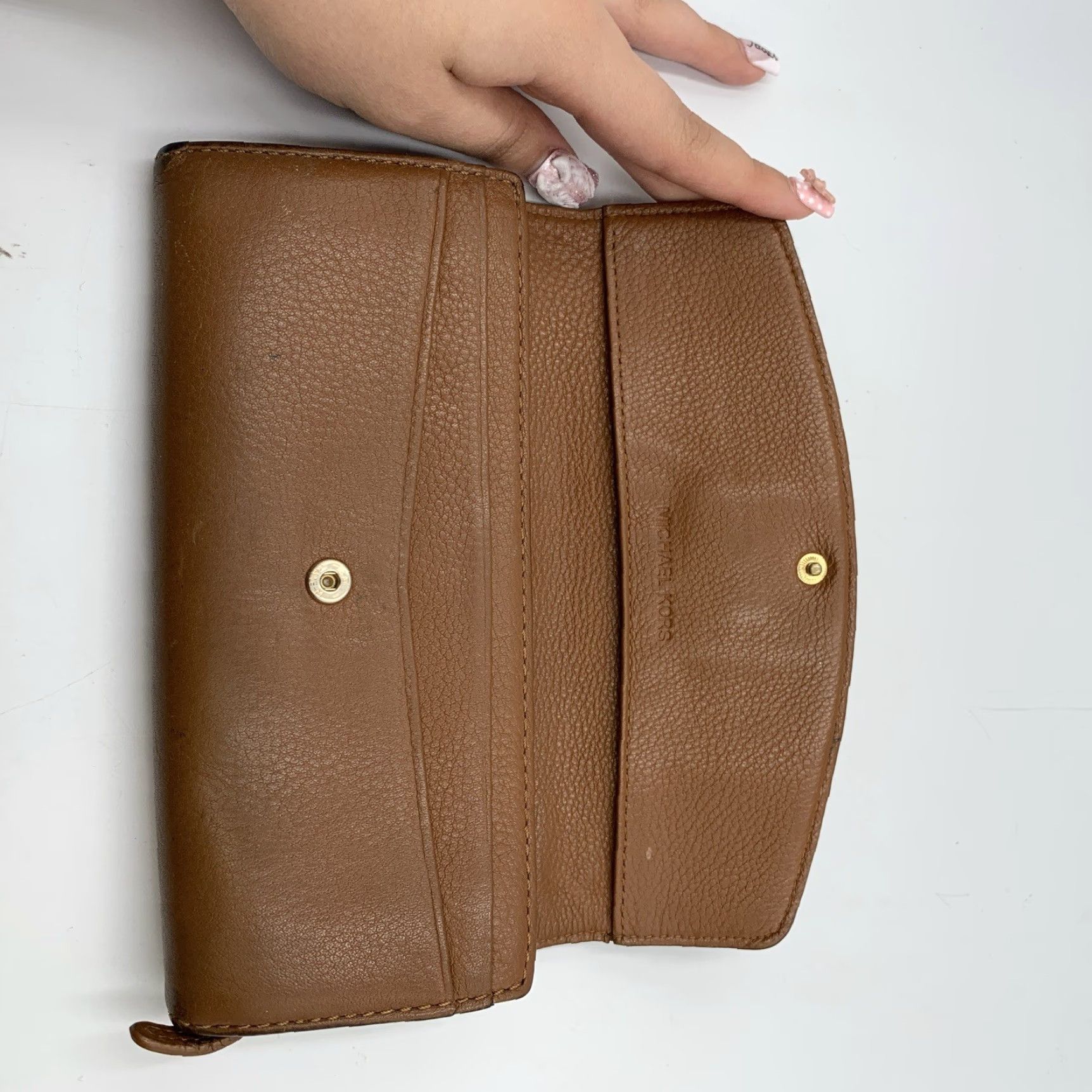 Michael Kors Michael Kors Women's Wallet Long Continental Flap Leather Brown Clutch Logo Credit Card Folding Size ONE SIZE - 6 Thumbnail