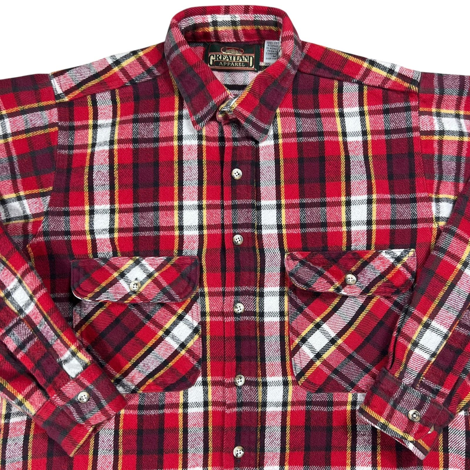 Greatland Apparel × Vintage Vintage 90s Greatland Apparel 100% cotton flannel button up Size US M / EU 48-50 / 2 - 2 Thumbnail