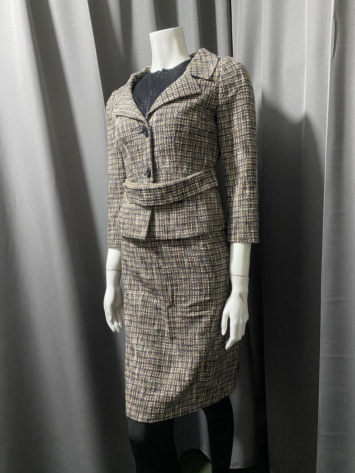 Valentino 2000s Valentino Roma Tweed Suit Set Size S / US 4 / IT 40 - 2 Thumbnail