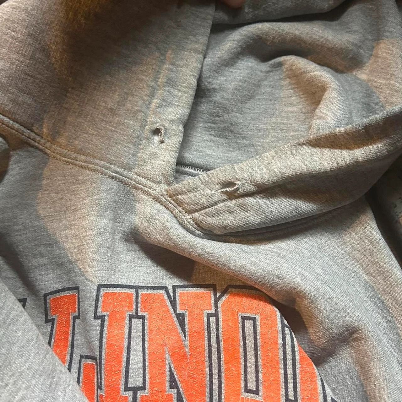 Gildan Vintage U of if I Illinois grey and orange hoodie Size US L / EU 52-54 / 3 - 3 Thumbnail