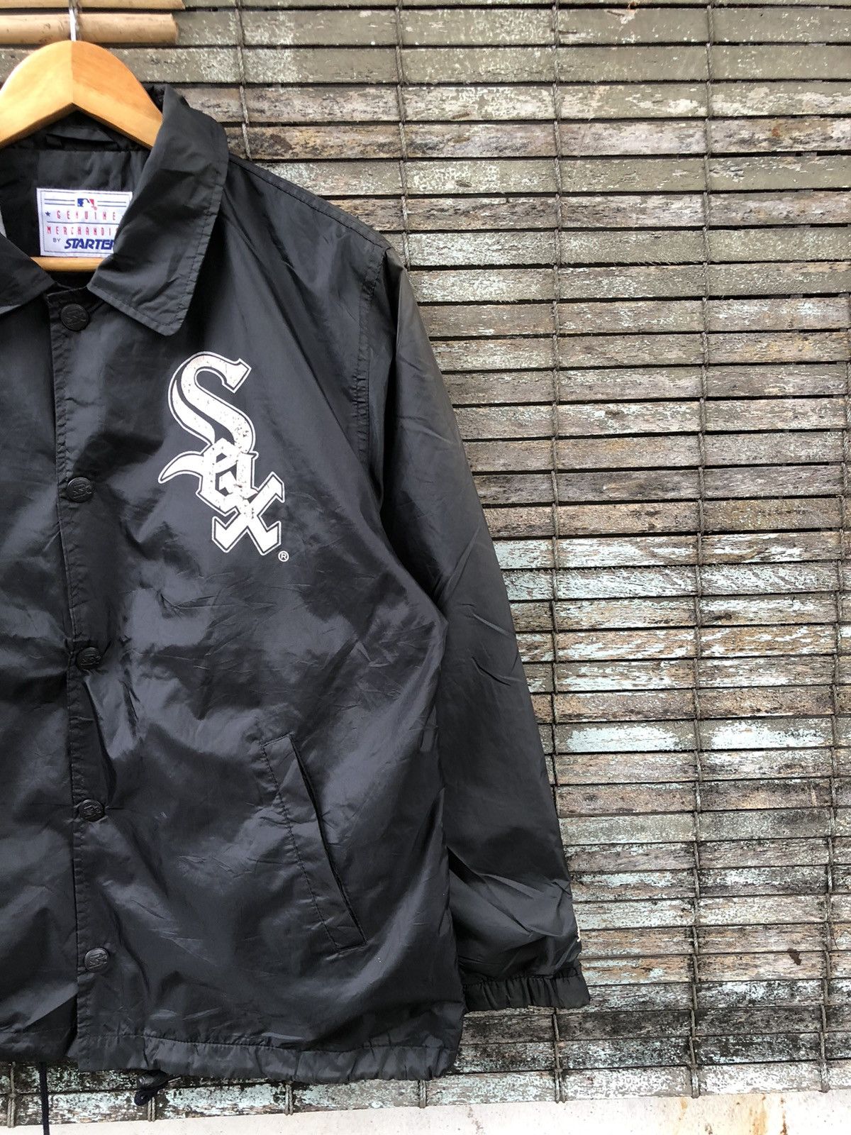 MLB Vintage 90s Starter MLB White Sox Thomas #35 Coach Jacket Size US L / EU 52-54 / 3 - 6 Thumbnail