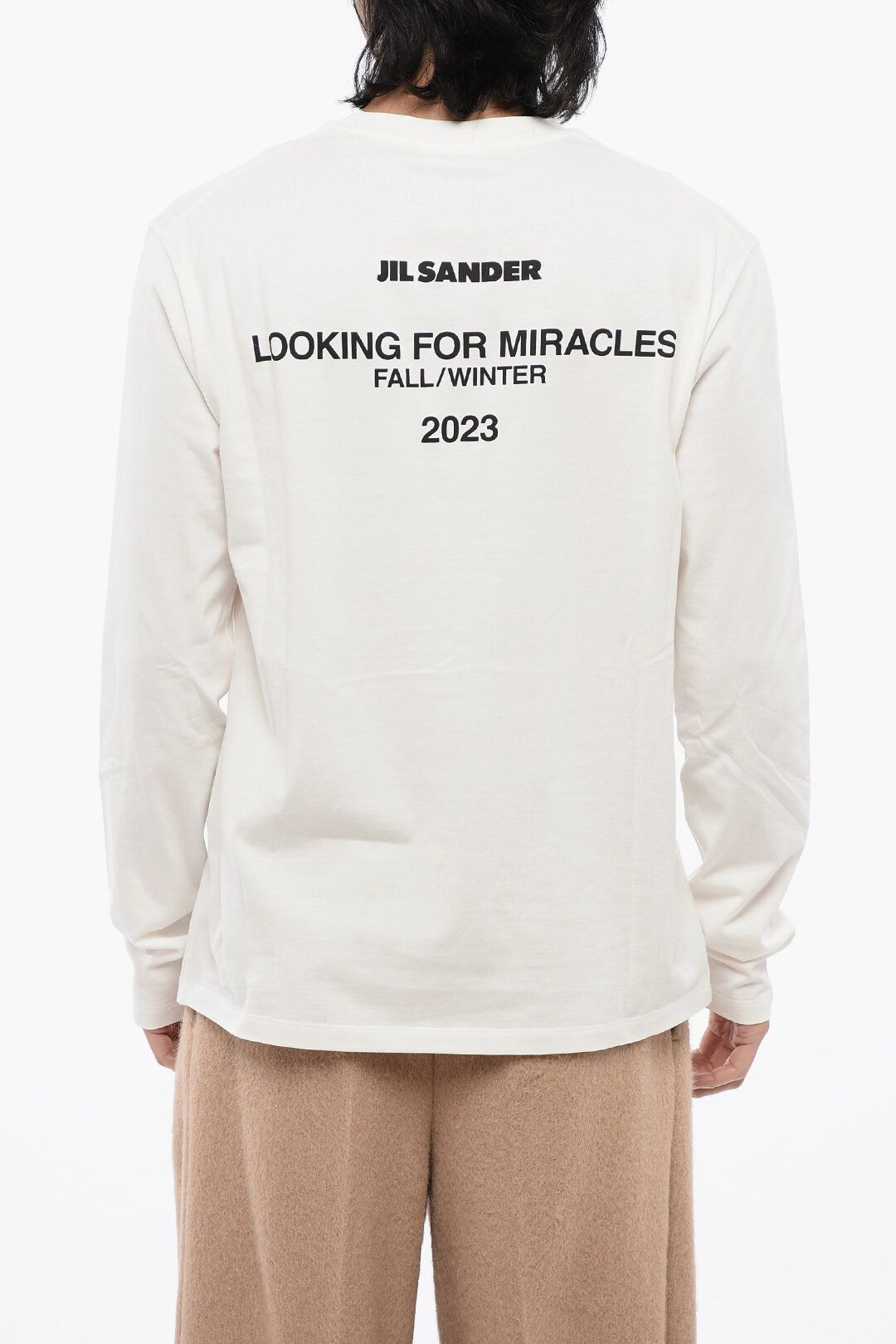 Jil Sander og1mm0625 Crewneck Double-Layer Sweater in White Size US M / EU 48-50 / 2 - 6 Thumbnail