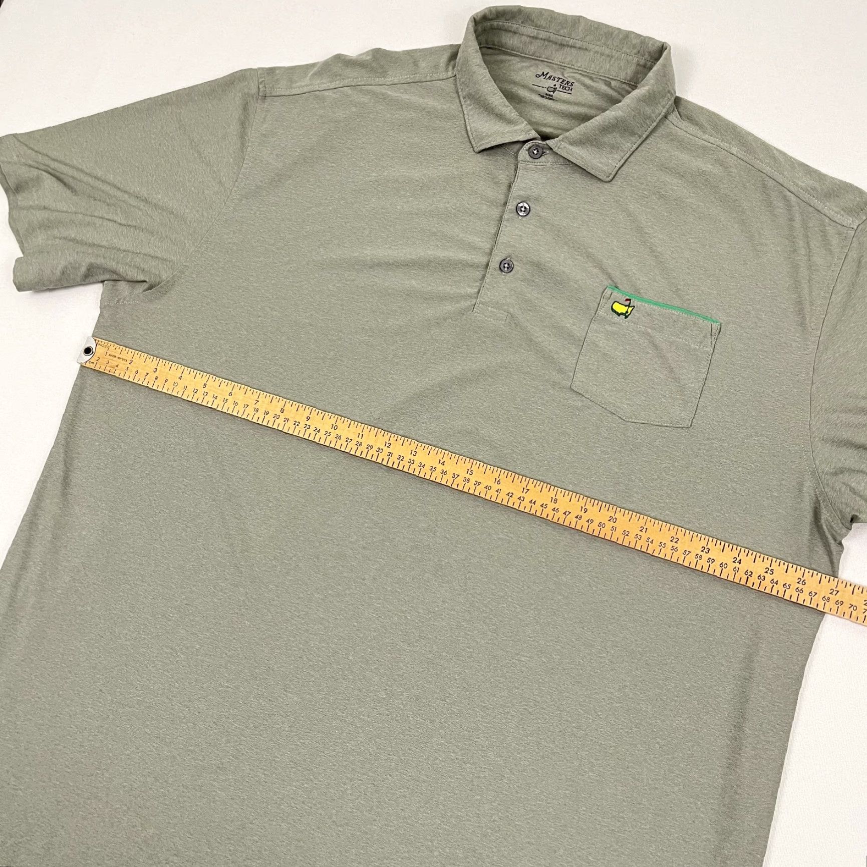 Vintage Masters Tech Shirt Men 2XL XXL Gray Polo Golf Performance Stretch Preppy Augusta Size US XXL / EU 58 / 5 - 6 Thumbnail