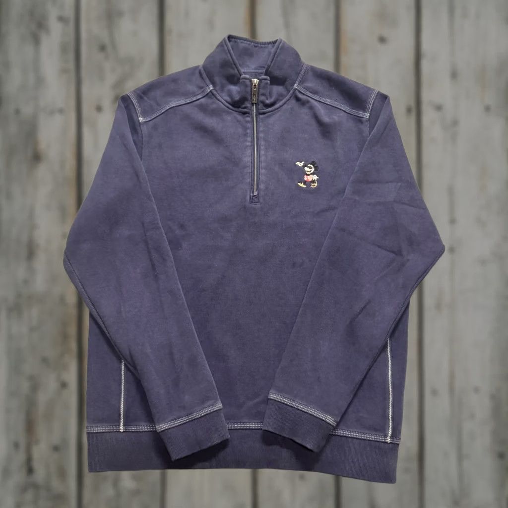 Tommy Bahama Tommy Bahama Walt Disney World Mickey Mouse 1/4 Zip Pullover Sweater Men's M Blue, Pullover, M, Mens Size US M / EU 48-50 / 2 - 1 Thumbnail
