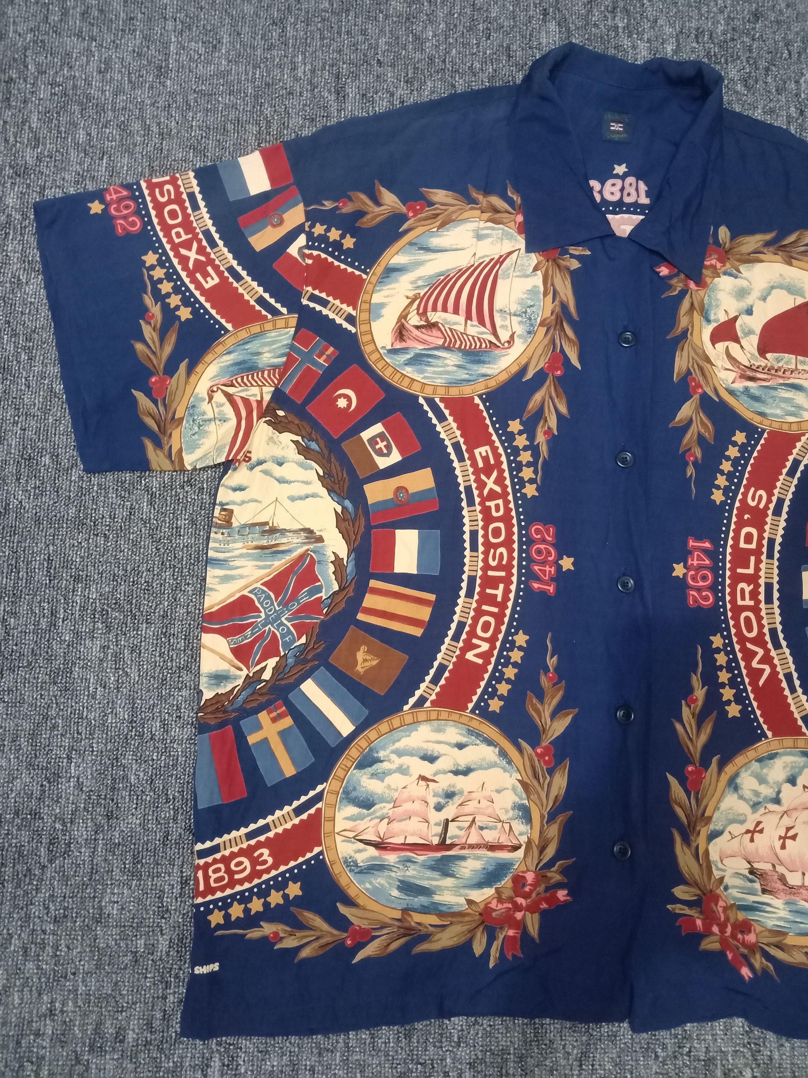 Other Pagoeld Silk Shirt Flags & Chips Full Printed Size US M / EU 48-50 / 2 - 9 Thumbnail