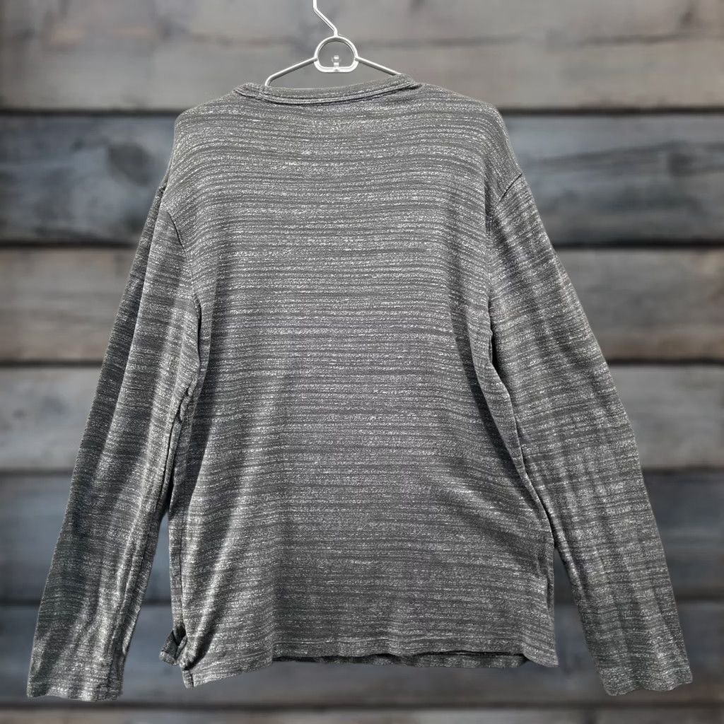 Gap Gap Soft Spun Crewneck Long Sleeve T-Shirt Mens LT Gray Thermal Heathered Size US L / EU 52-54 / 3 - 1 Thumbnail