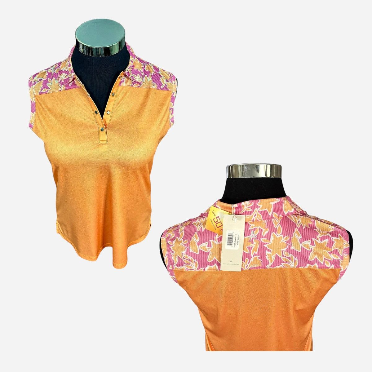 Other Bermuda Sands Women’s Orange Pink Polo Shirt Sz L Size L / US 10 / IT 46 - 8 Thumbnail