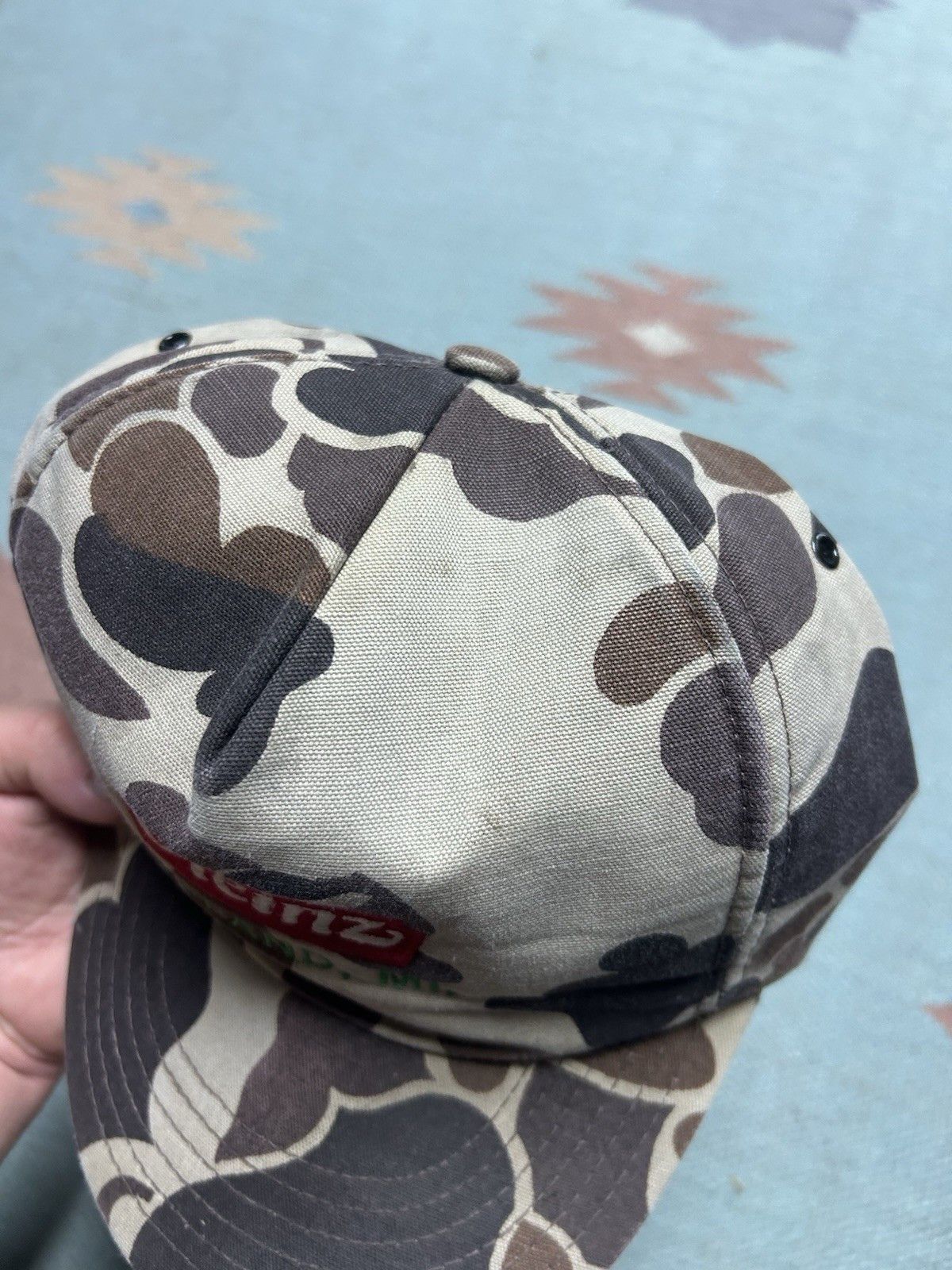 Vintage Vtg 80s SnapBack hat duck camo Heinz holland Michigan USA Size ONE SIZE - 3 Thumbnail