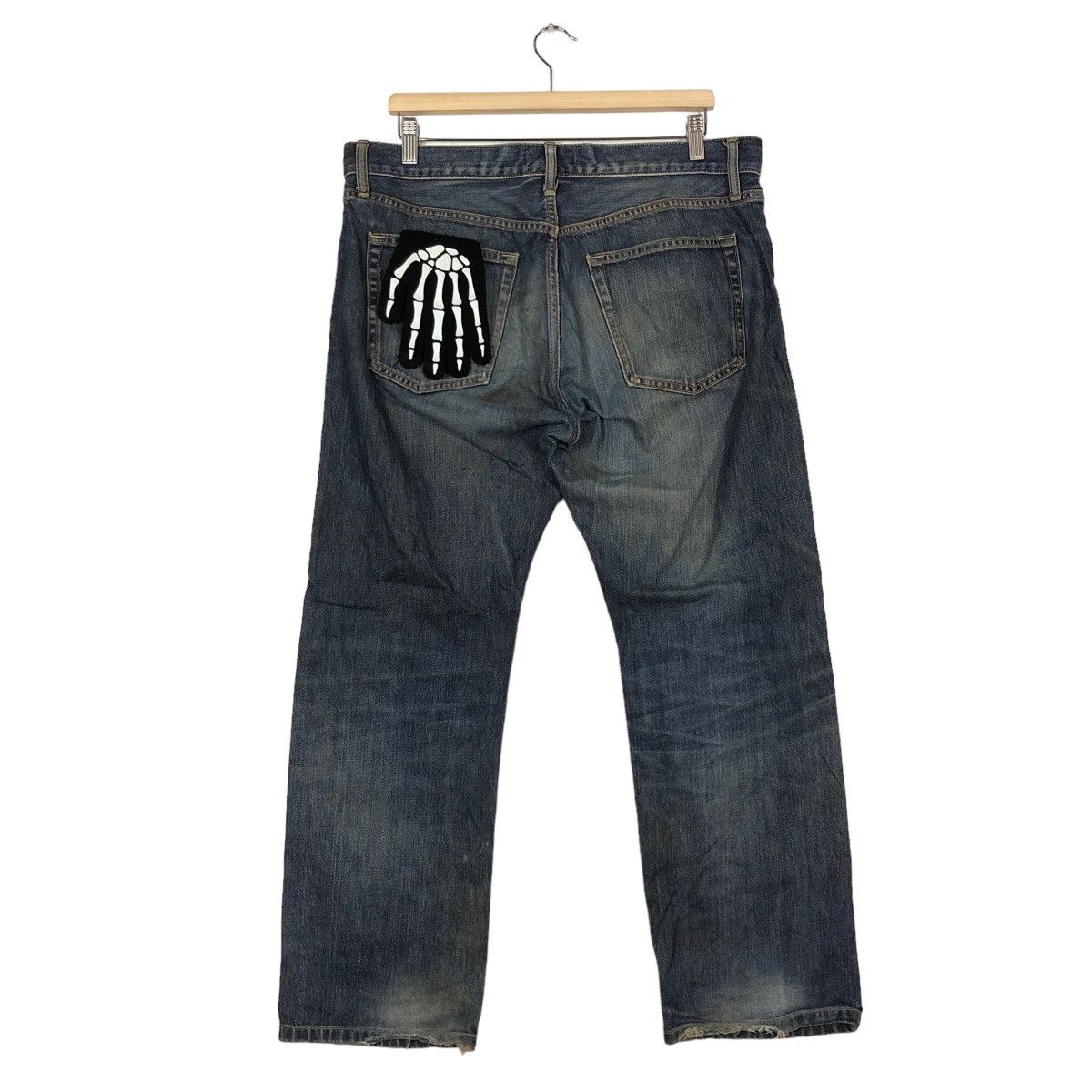 Japanese Brand Rare Distressed Denim Jeans Regular Fit Uniqlo Issey Miyake Size US 36 / EU 52 - 7 Thumbnail