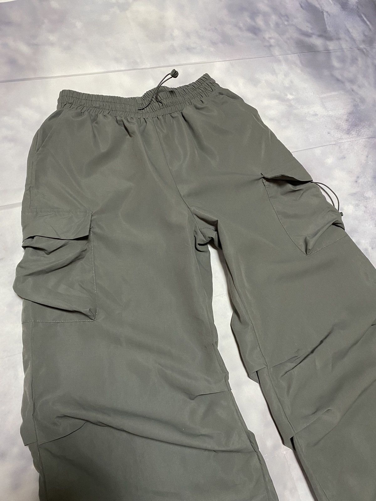 Japanese Brand × Vintage Parachute Grey Pants Baggy Size US 38 / EU 54 - 4 Thumbnail