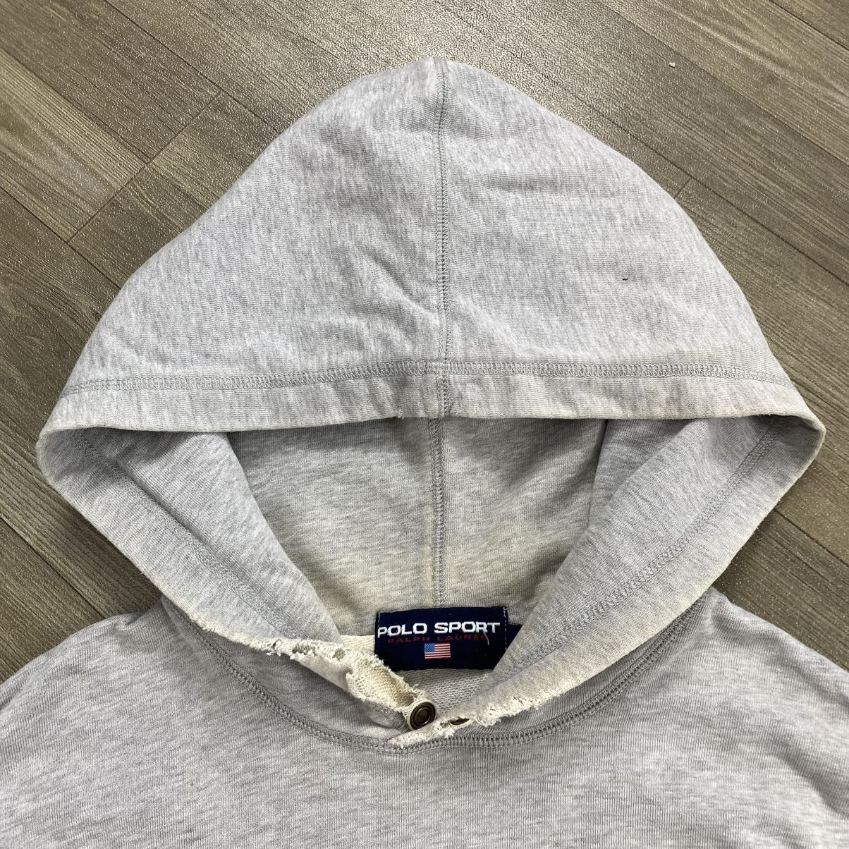 Polo Ralph Lauren Vintage Polo Sport Ralph Lauren Kswiss Logo Destroyed Hoodie Size US L / EU 52-54 / 3 - 3 Thumbnail