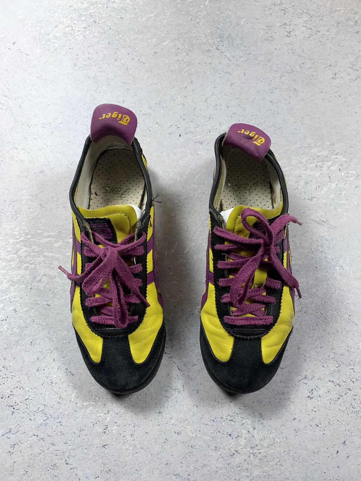 Asics Vintage Asics Onitsuka Yellow Leather Shoes Size US6 Size US 6 / EU 39 - 3 Thumbnail
