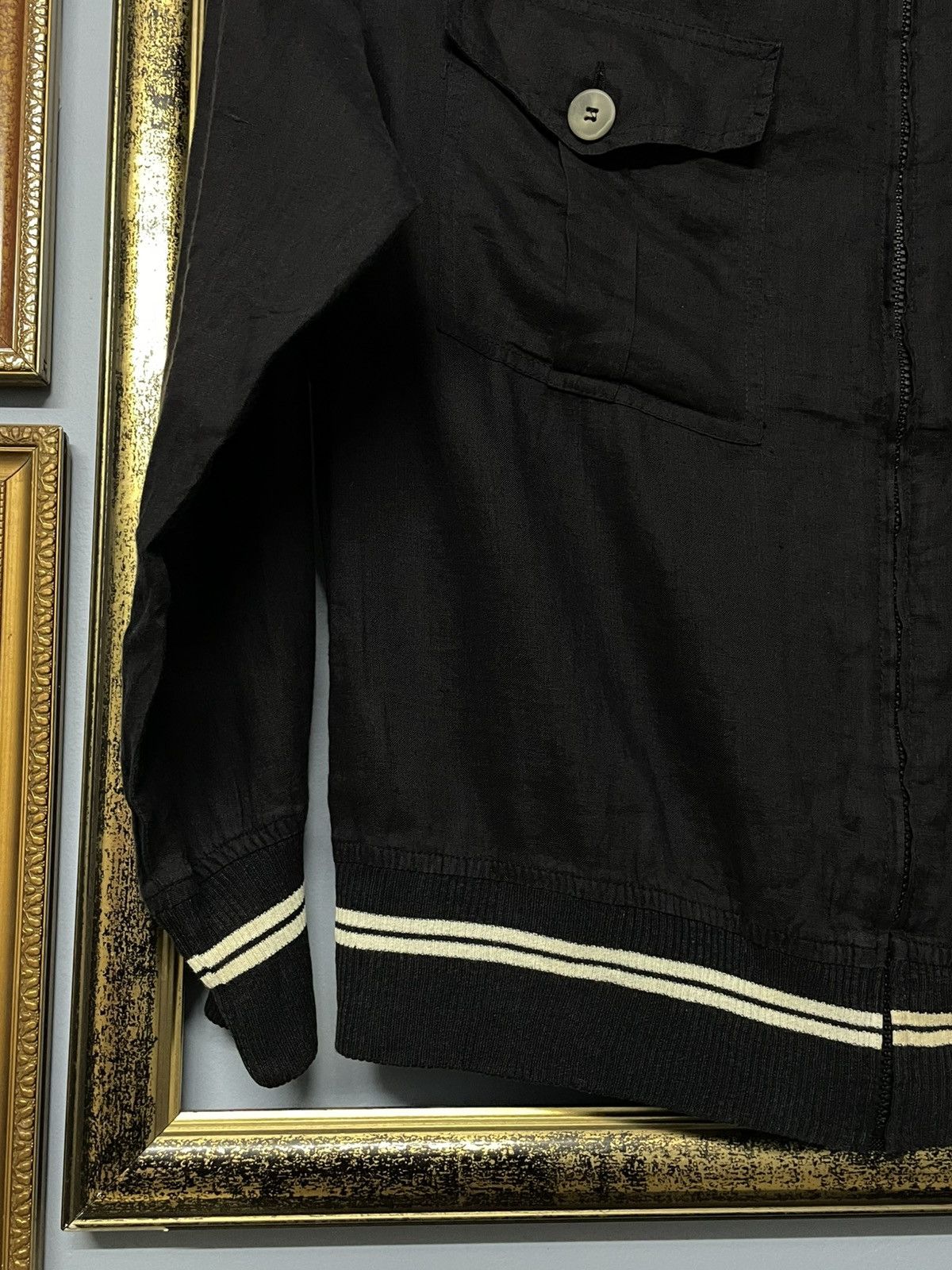 Celine Vintage Designer Celine Paris Zip-Up Minimalist Linen Jacket Size US M / EU 48-50 / 2 - 4 Thumbnail