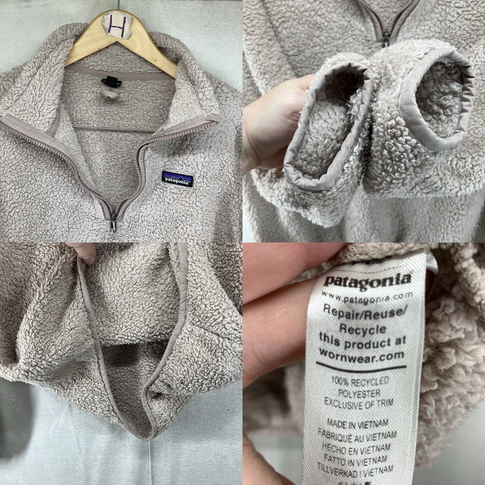 Patagonia Patagonia Jacket Women M 1/4 Zip Fleece Sherpa Los Gatos Beige Medium Size M / US 6-8 / IT 42-44 - 8 Thumbnail
