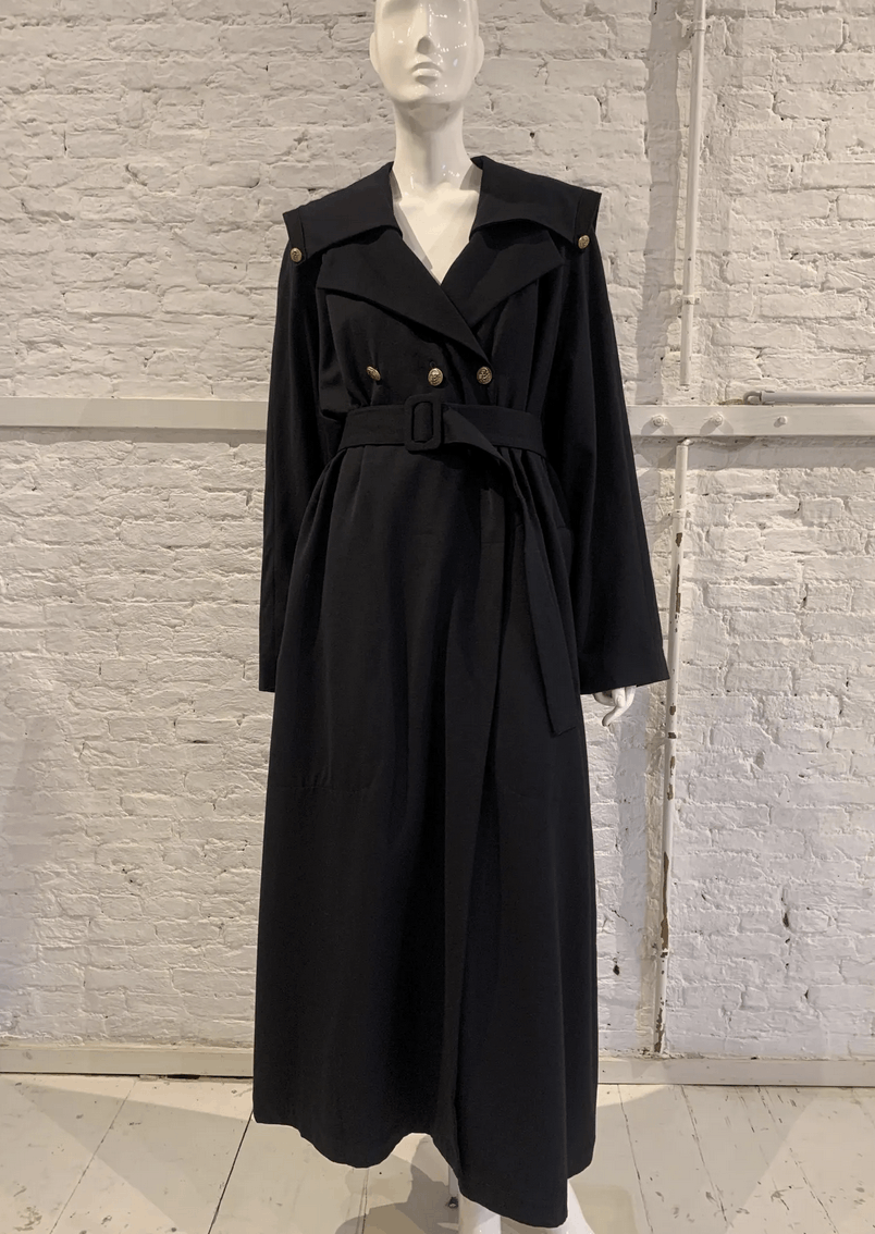 Marithe Francois Girbaud 1990s Double Beasted Maxi Coat
