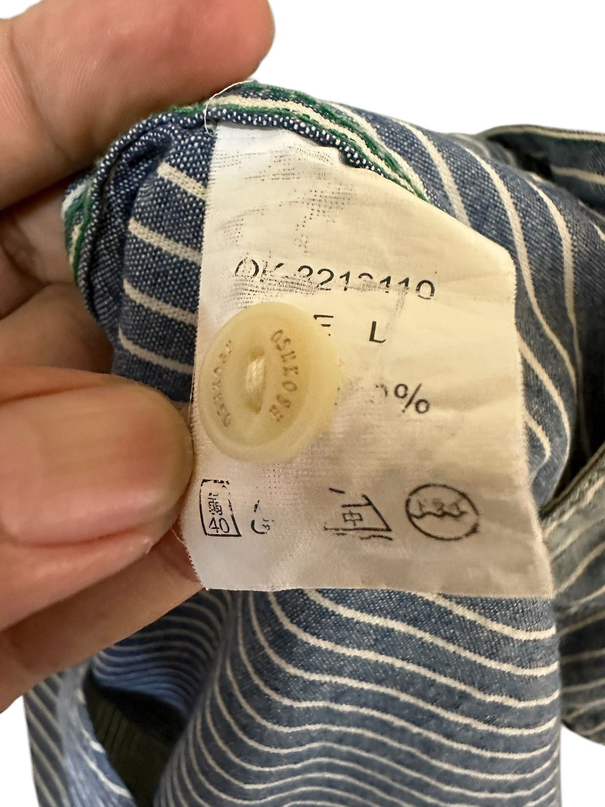Oshkosh × Vintage oshkosh hickory stripes selvedge shirts Size US L / EU 52-54 / 3 - 8 Thumbnail