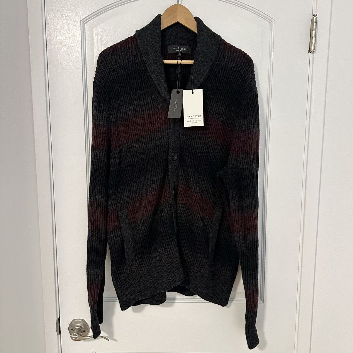 Rag & Bone Rag & Bone x Mr. Porter Cashmere Blend Shawl Cardigan Size US XL / EU 56 / 4 - 1 Thumbnail