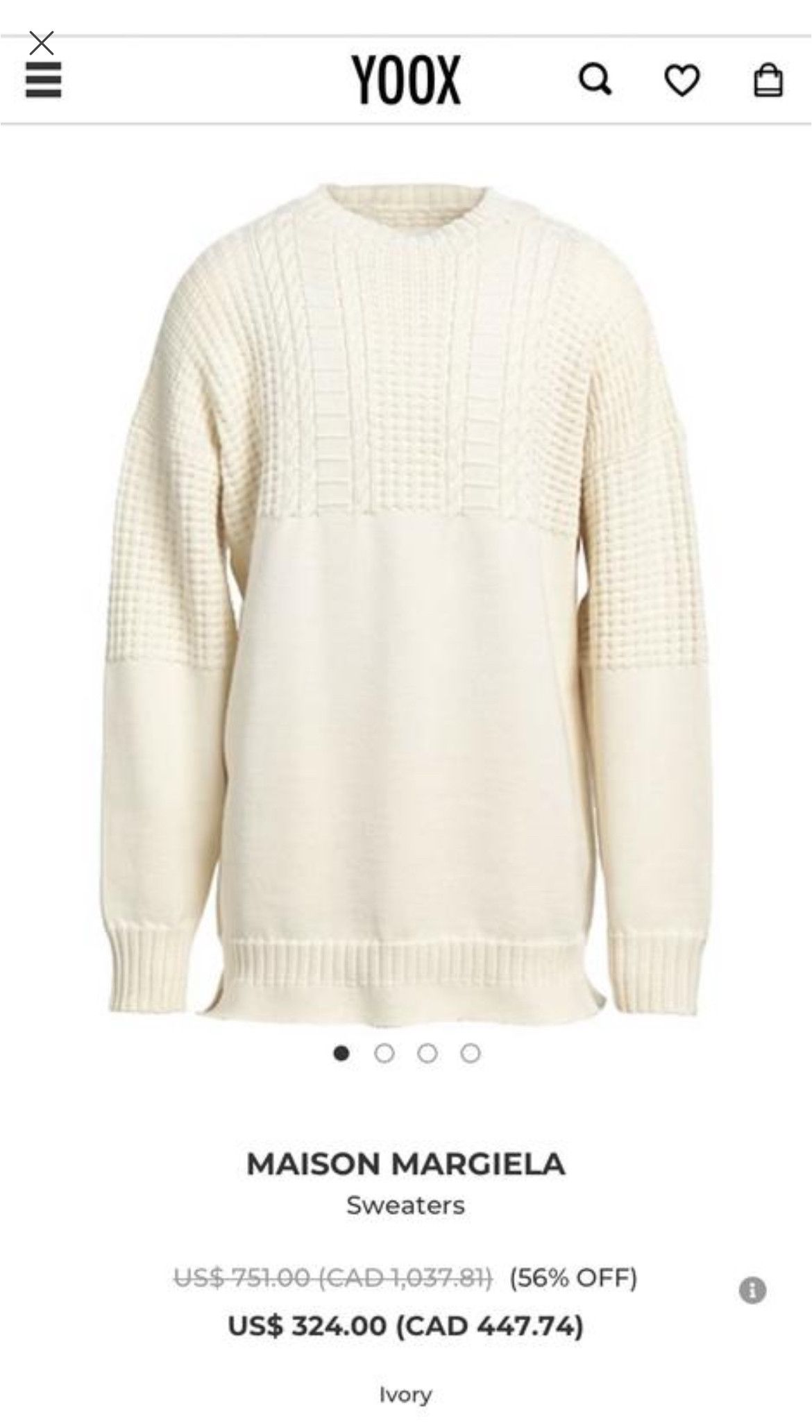 Maison Margiela LANAWOOL SWEATER MAISON MARGIELA Size US S / EU 44-46 / 1 - 5 Thumbnail