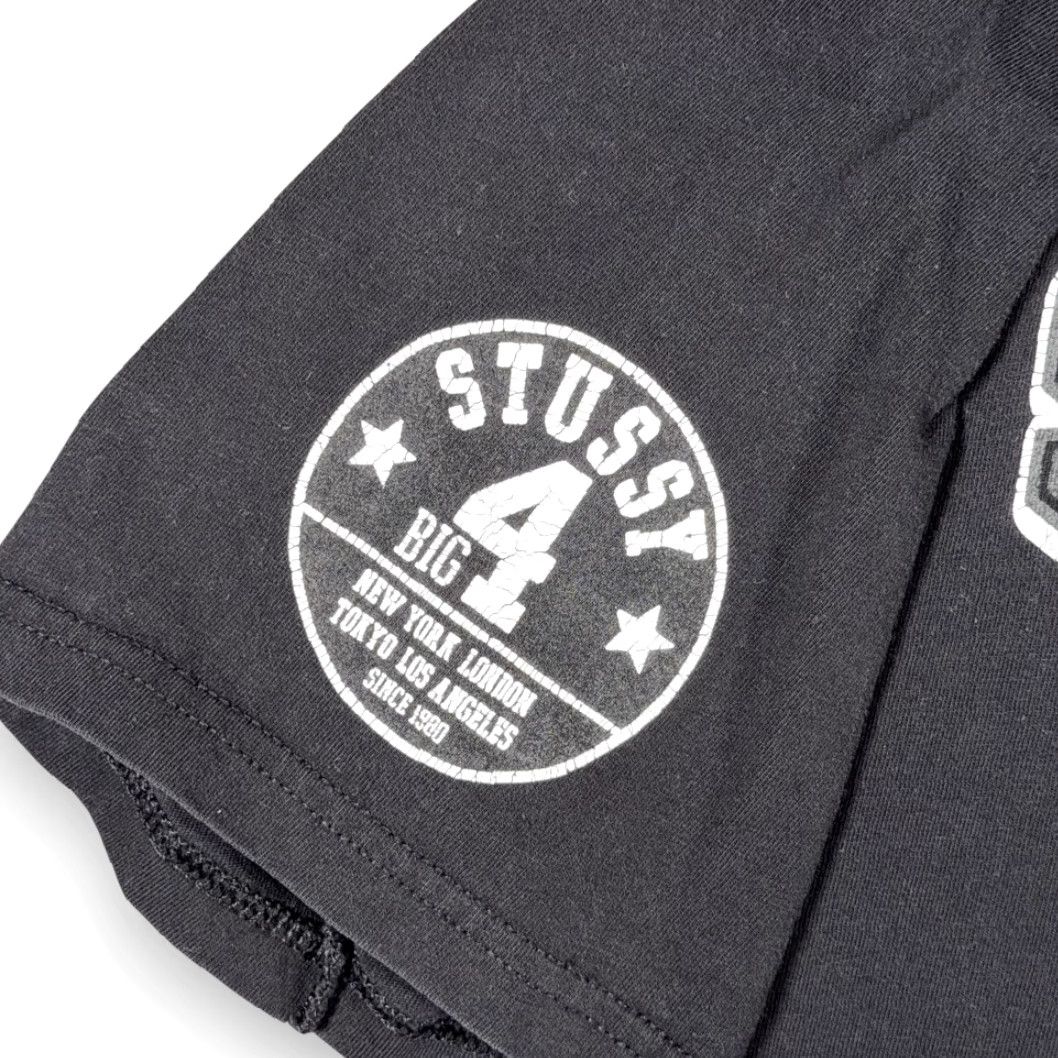 Spell VINTAGE Stussy Shirt Adult MEDIUM Black Skater Big 4 Cities Spell Out Logo Y2K Size US M / EU 48-50 / 2 - 5 Thumbnail