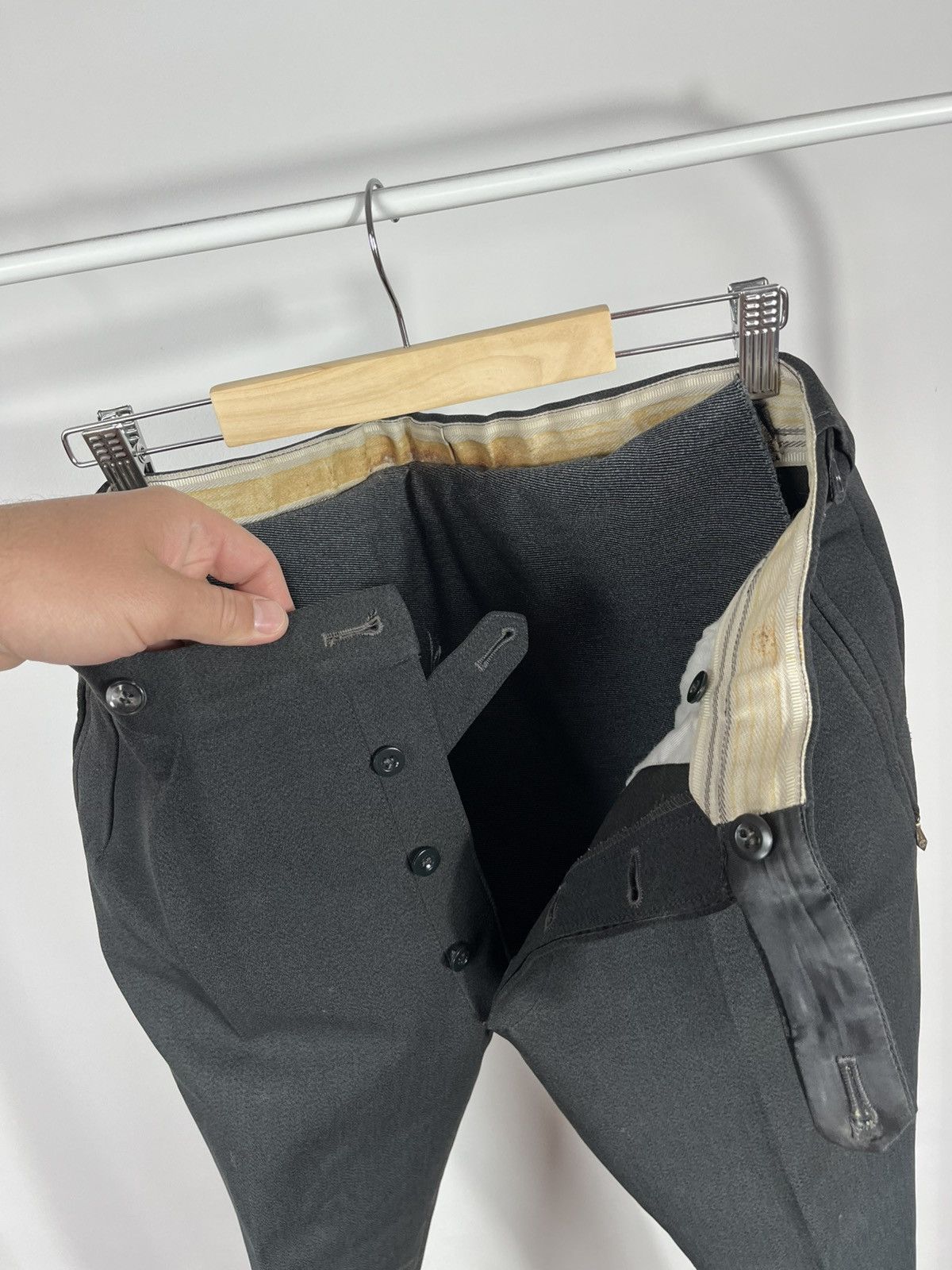 Vintage Vintage Military Riding Pants With Stirrup-Style Hem Black Size US 32 / EU 48 - 16 Thumbnail
