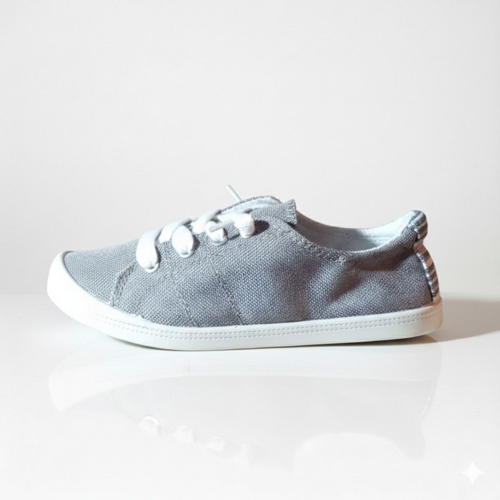 Other Forever Link Size 6 Canvas Slip On Sneakers Grey Gray Memory Size US 6 / IT 36 - 3 Thumbnail