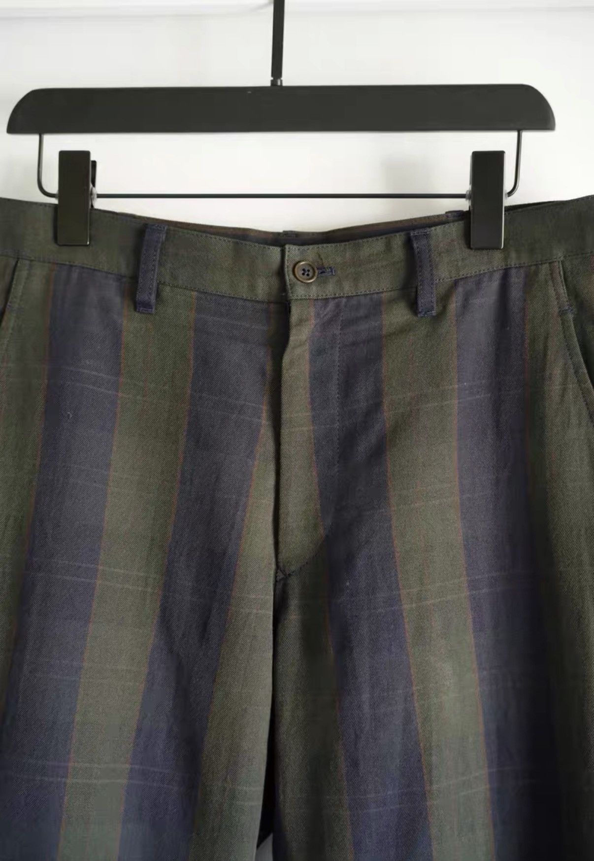 Yohji Yamamoto Yohji Yamamoto 12aw Plaid Fold-over Wool Pants K4 Size US 34 / EU 50 - 3 Thumbnail
