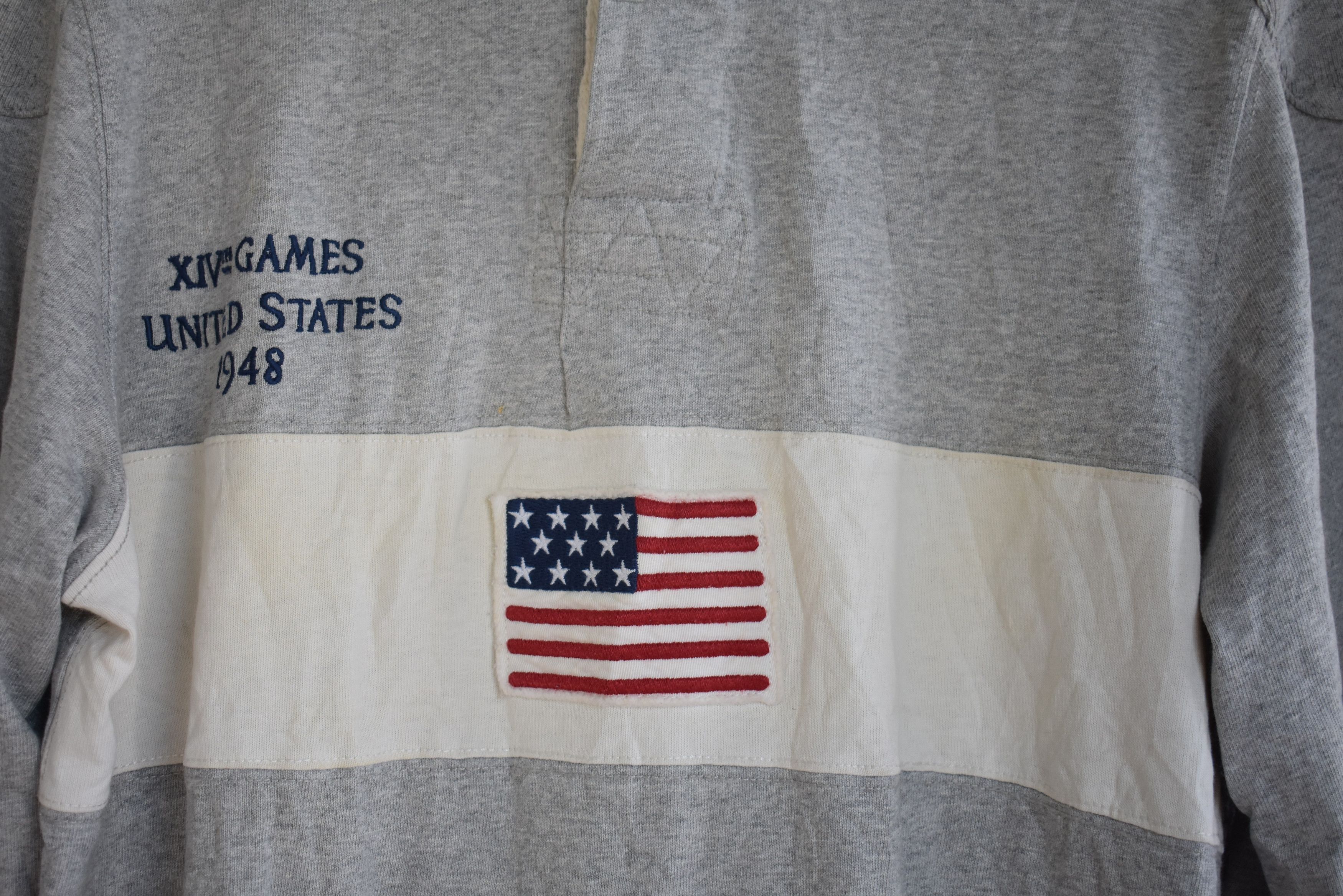 Polo Ralph Lauren × Vintage VINTAGE POLO RALPH LAURENT AMERICAN FLAG RUGBY 1990s Size US M / EU 48-50 / 2 - 5 Thumbnail