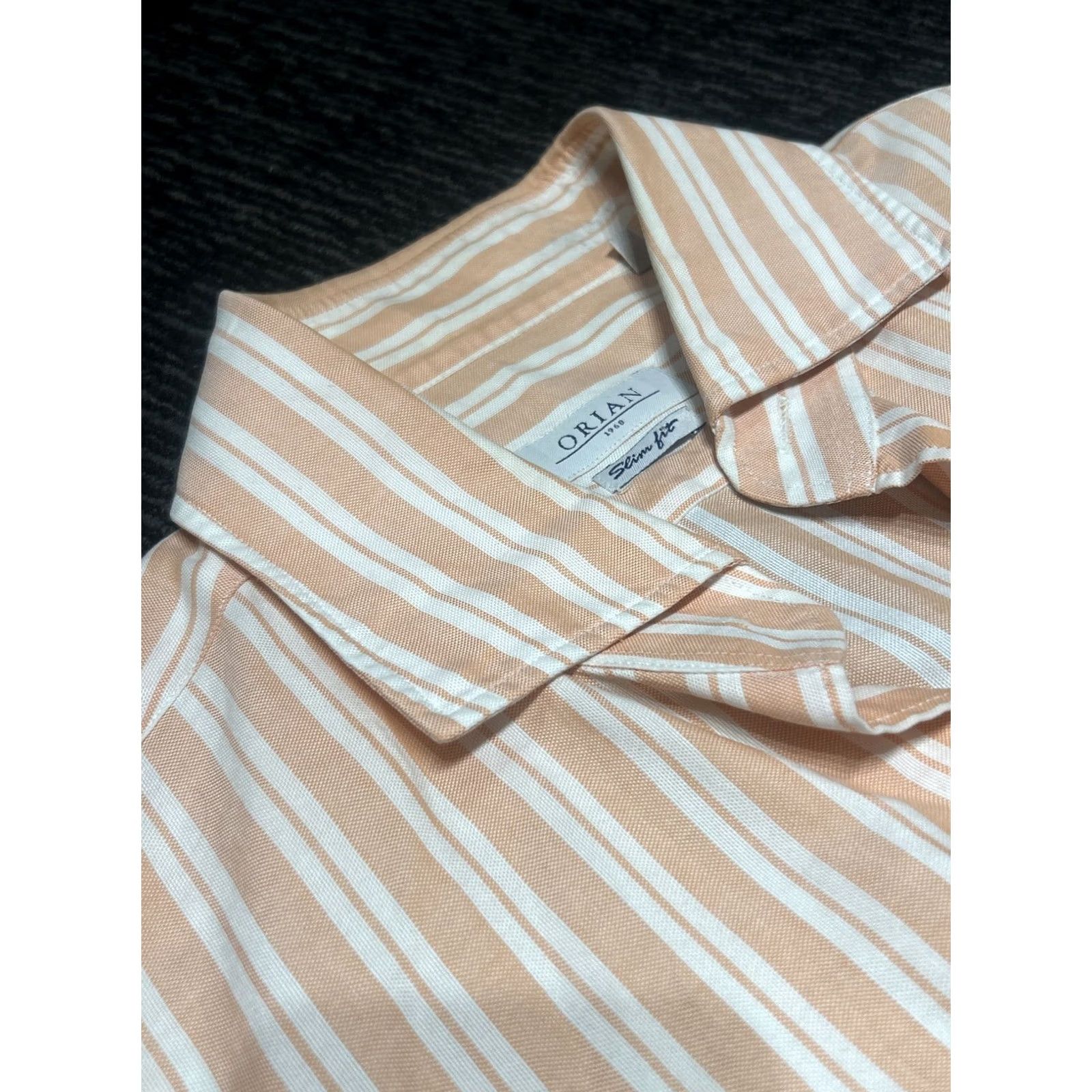 Vintage Orian Shirtmakers Mens Large Button-Down L/S Casual Striped Slim Fit Shirt Size US L / EU 52-54 / 3 - 5 Thumbnail