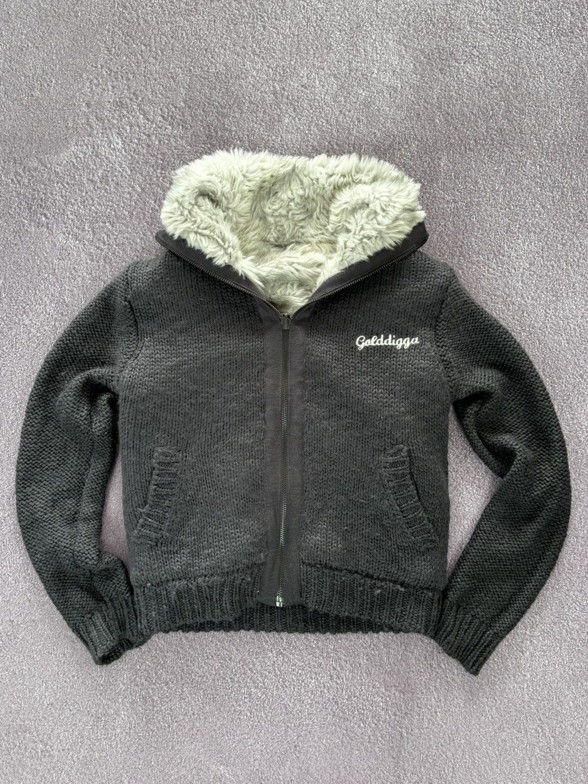 If Six Was Nine Japanese vintage Lgb style Y2K fur zip sweater Size S / US 4 / IT 40 - 2 Thumbnail
