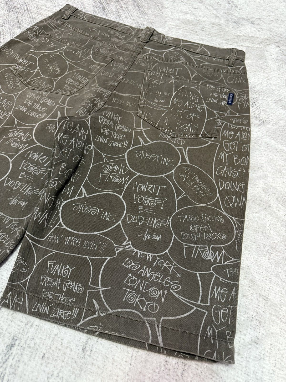 Stussy Extremely Rare Vintage 90s Stussy Speech Bubbles Loose Short Size US 32 / EU 48 - 10 Thumbnail