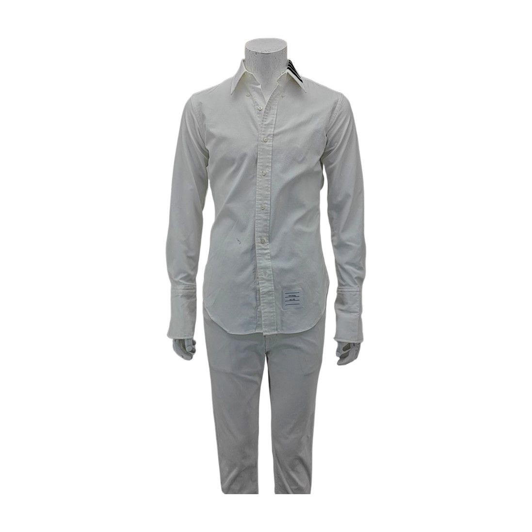 Thom Browne Thom Browne White Cotton Button Up Shirt Size 1 Size US S / EU 44-46 / 1 - 1 Thumbnail