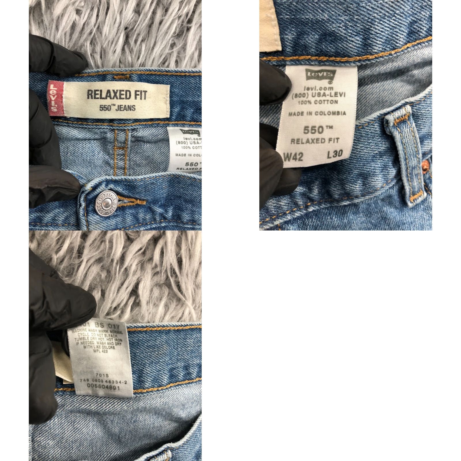 Levi's Levi's 550 Relaxed Straight Jeans Size 42x30 Mens Mid Rise Medium Wash Blue Size US 42 / EU 58 - 8 Thumbnail