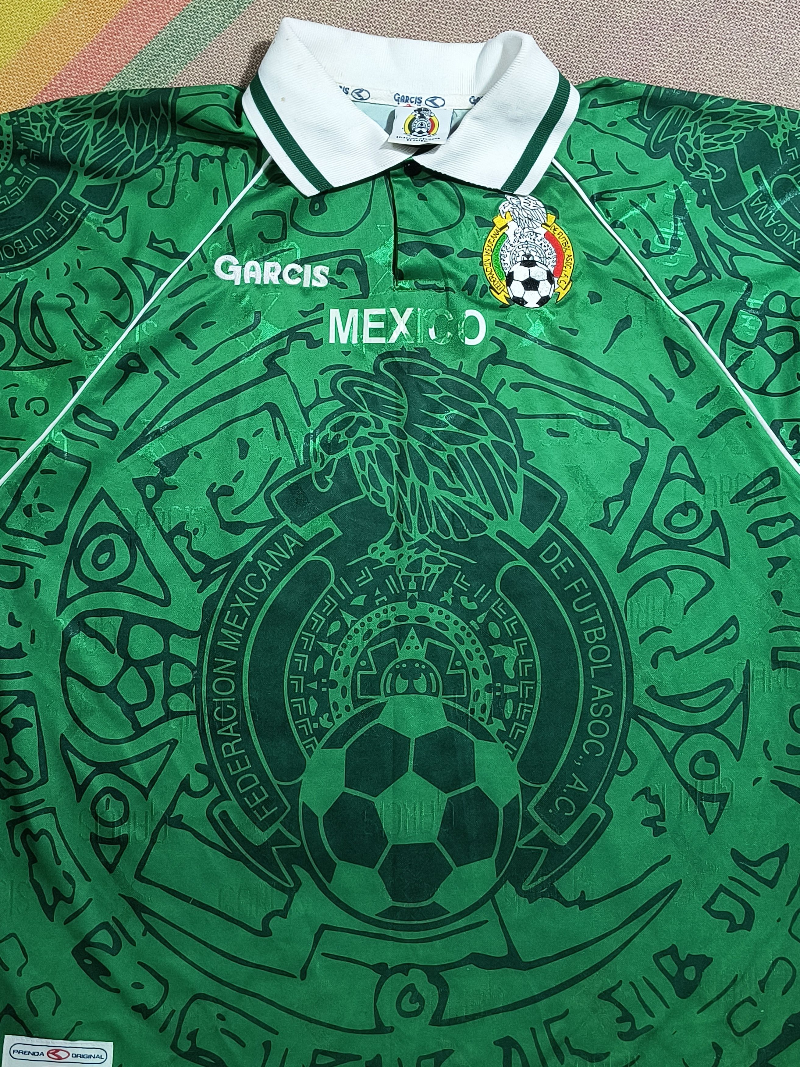 Vintage Vintage Garcis Mexico national team 1999 home jersey Size US XL / EU 56 / 4 - 1 Thumbnail