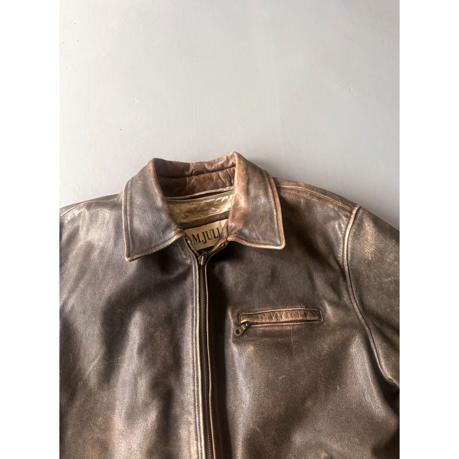Vintage Wilsons Leather Jacket Brown Thinsulate Coat Men's Size XL Button Zip Distressed Lined Casual Classic Size US XL / EU 56 / 4 - 2 Thumbnail
