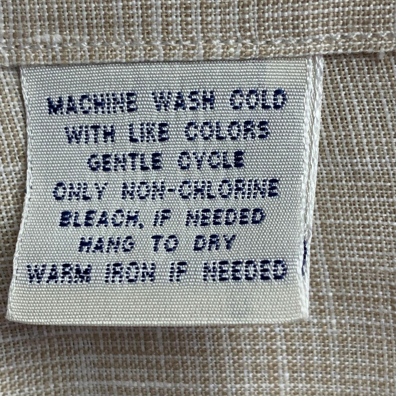 Faconnable Beige White Window Pane Linen One Pocket Long Sleeve Shirt Size US S / EU 44-46 / 1 - 6 Thumbnail
