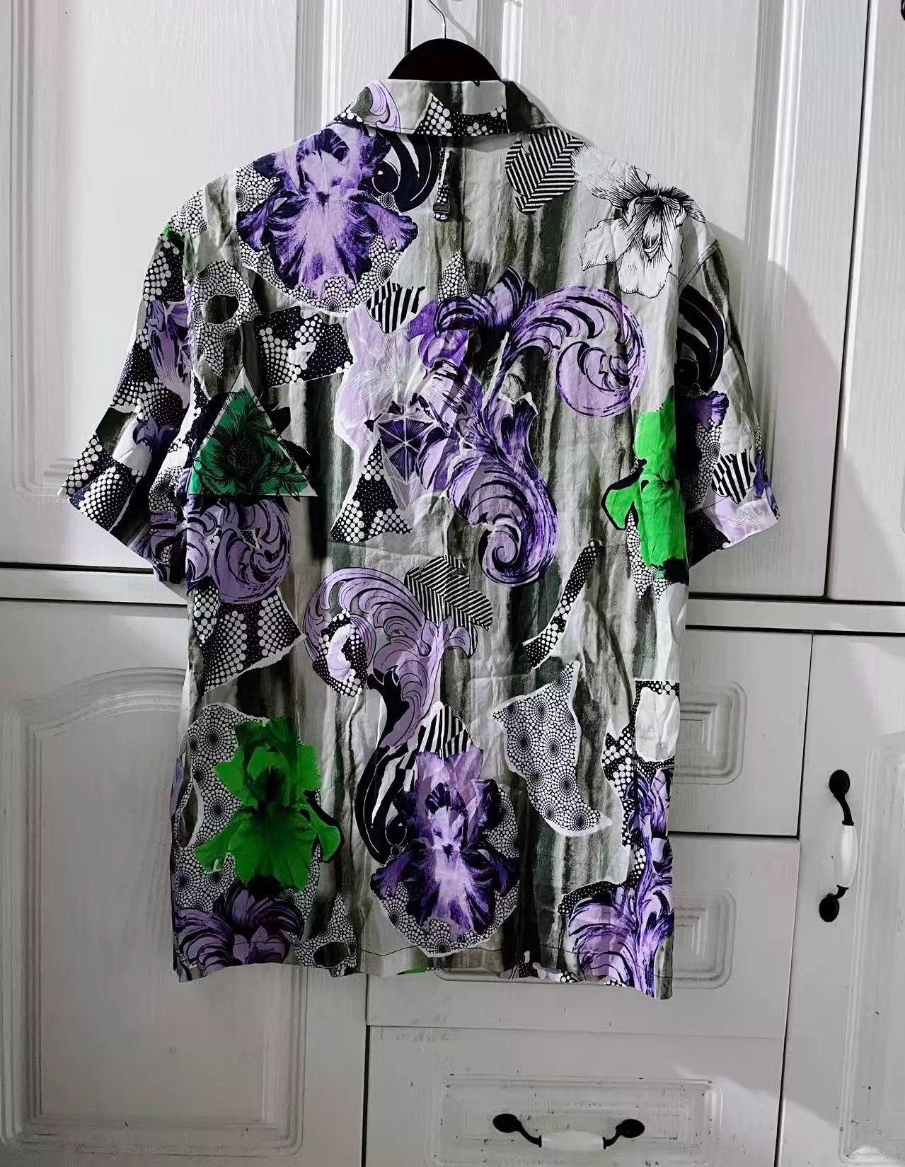 Versace Versace Runway Floral Print Short Sleeve Shirt Size US L / EU 52-54 / 3 - 2 Thumbnail