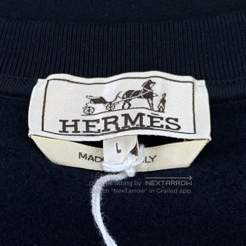Hermes Hermes Dark Blue Geometric Print Cotton Size US L / EU 52-54 / 3 - 6 Thumbnail